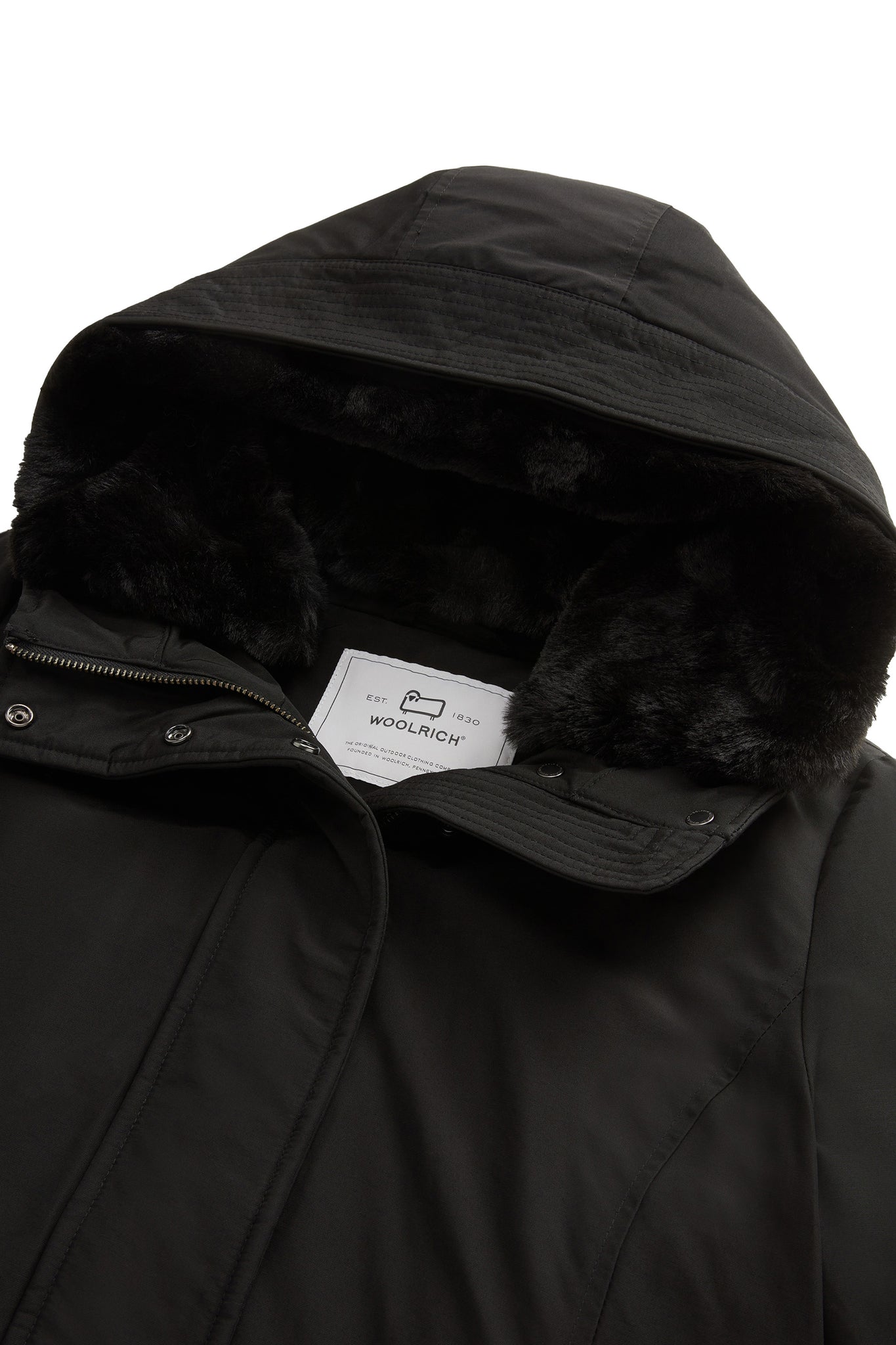 Woolrich Boulder Faux Fur Parka Nero Donna