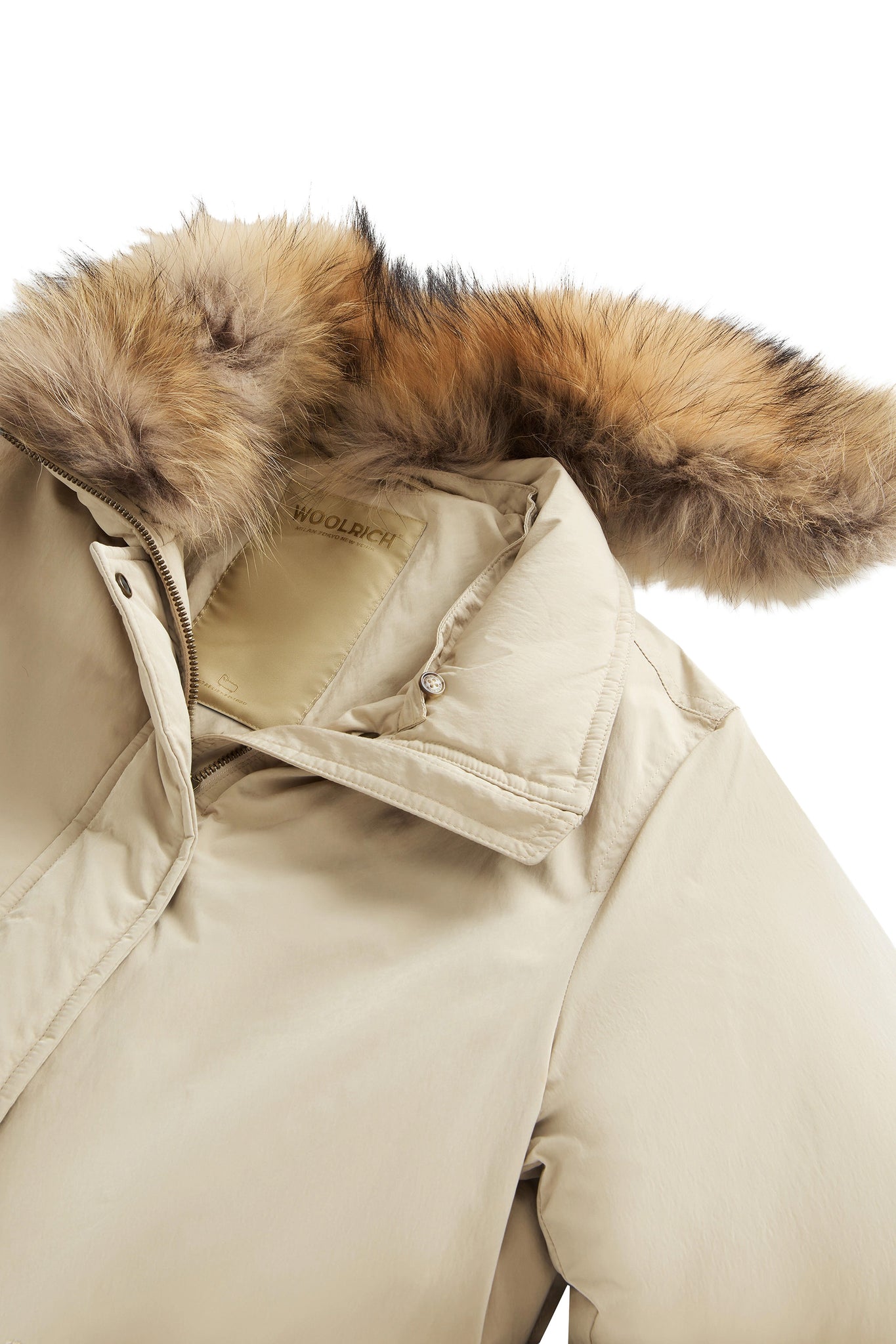 Woolrich Grace Fur Jacket Donna Beige