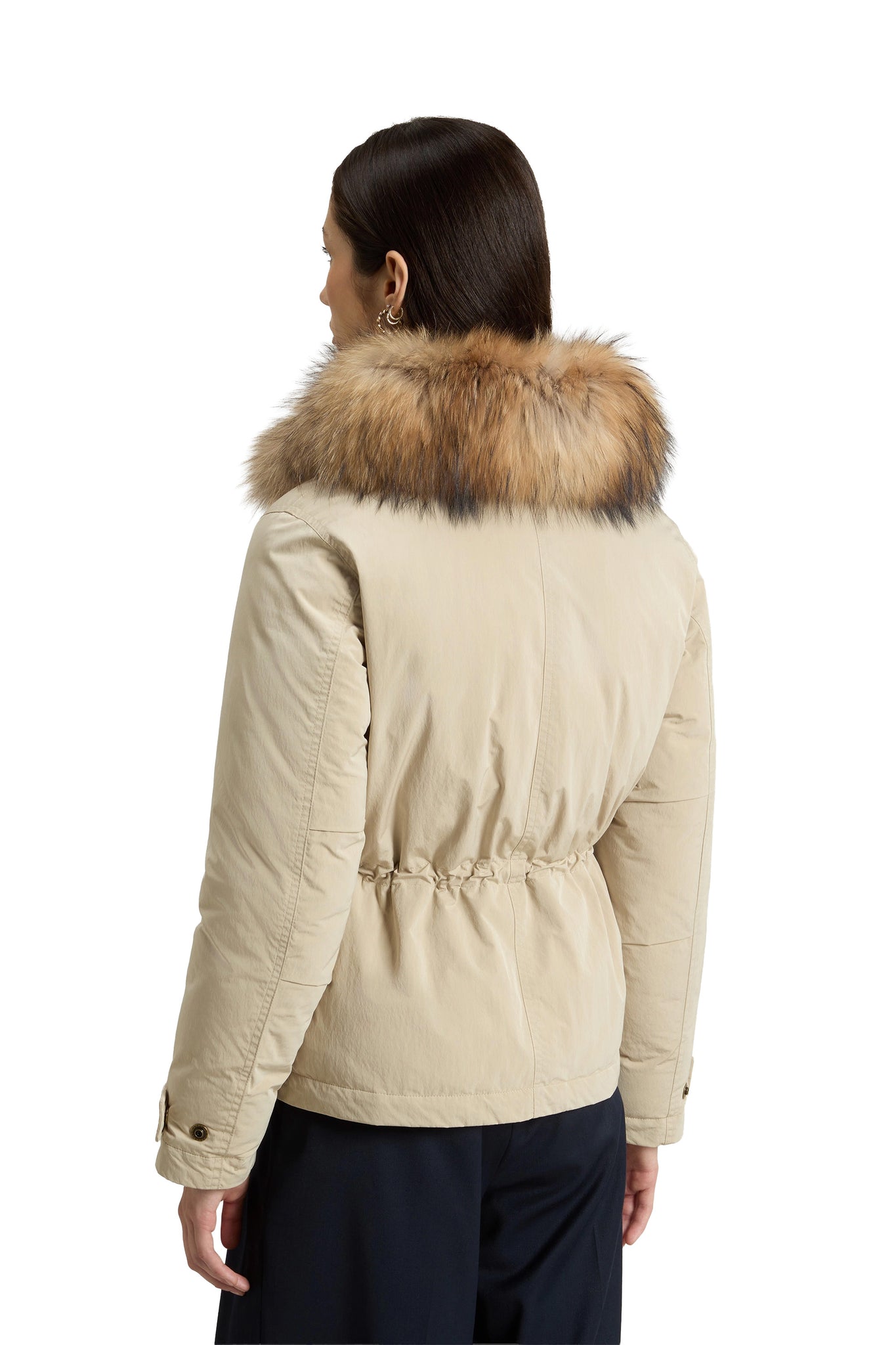 Woolrich Grace Fur Jacket Donna Beige