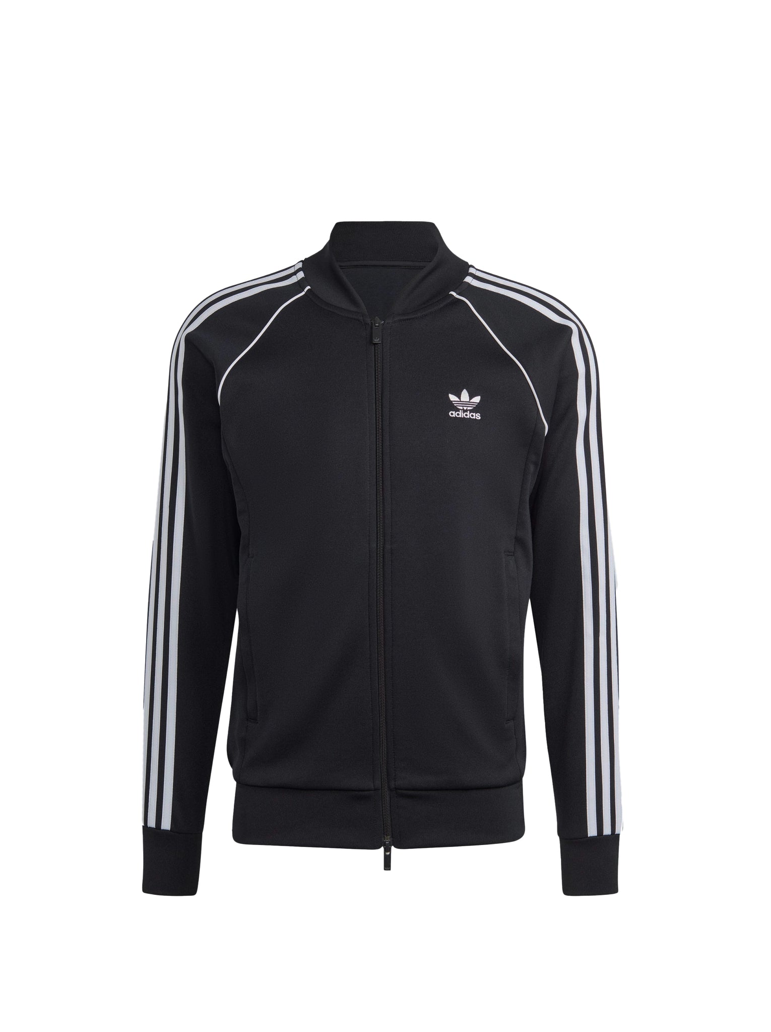 Felpa Zip Adidas Sst Tt Black White Uomo