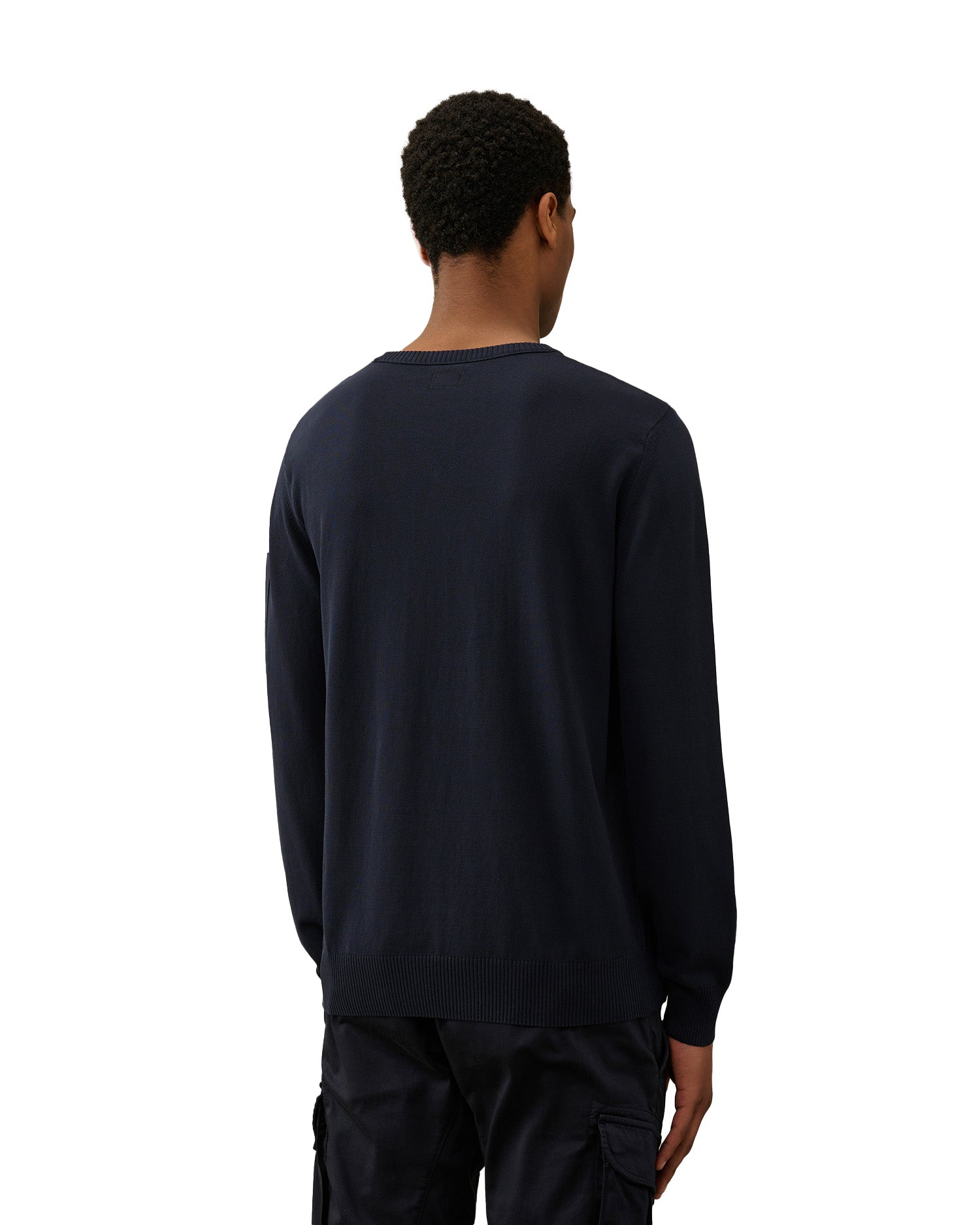 Maglia C.P. Company Cotton Crepe Knit Blu Uomo