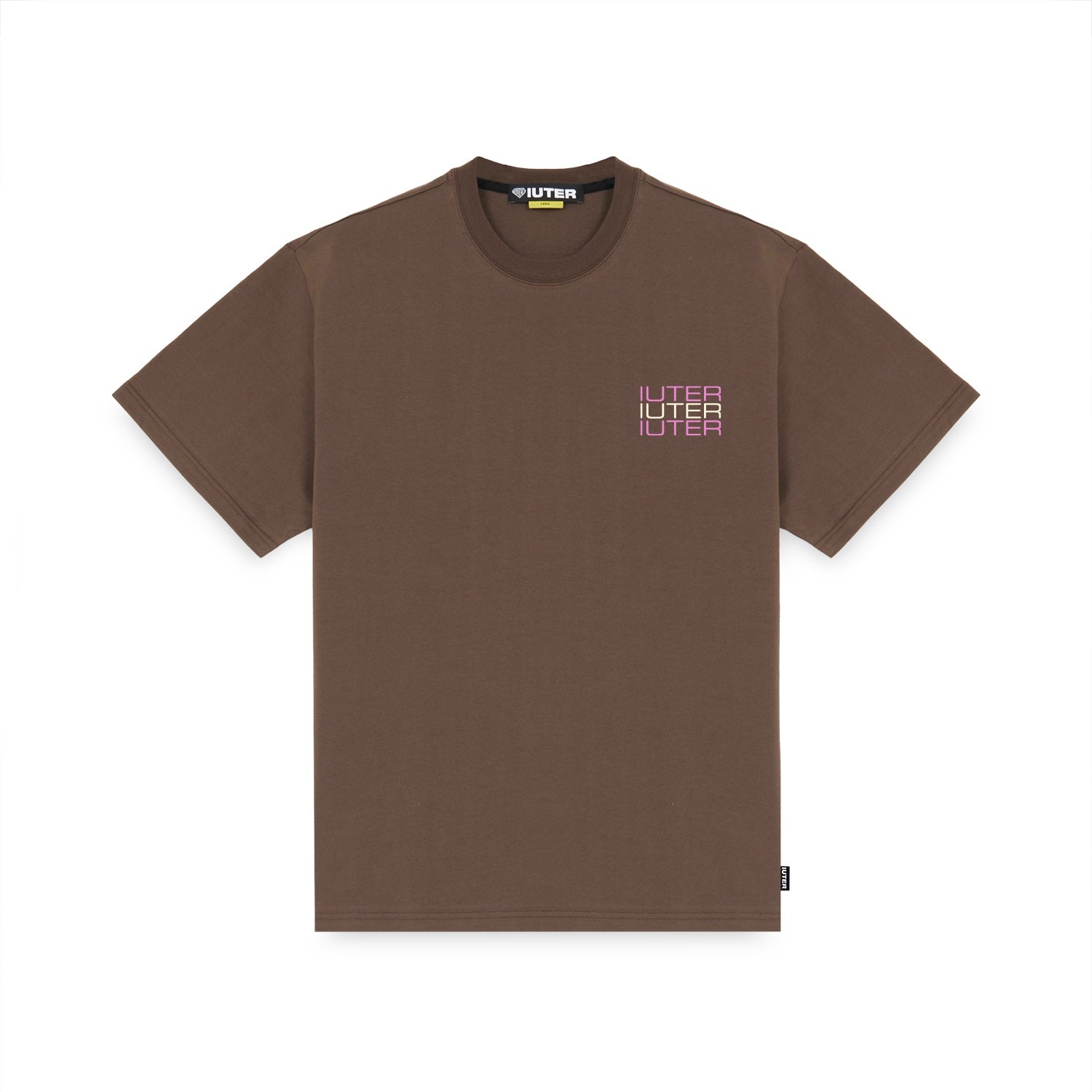 Iuter Spine Skulls Tee Marrone Uomo