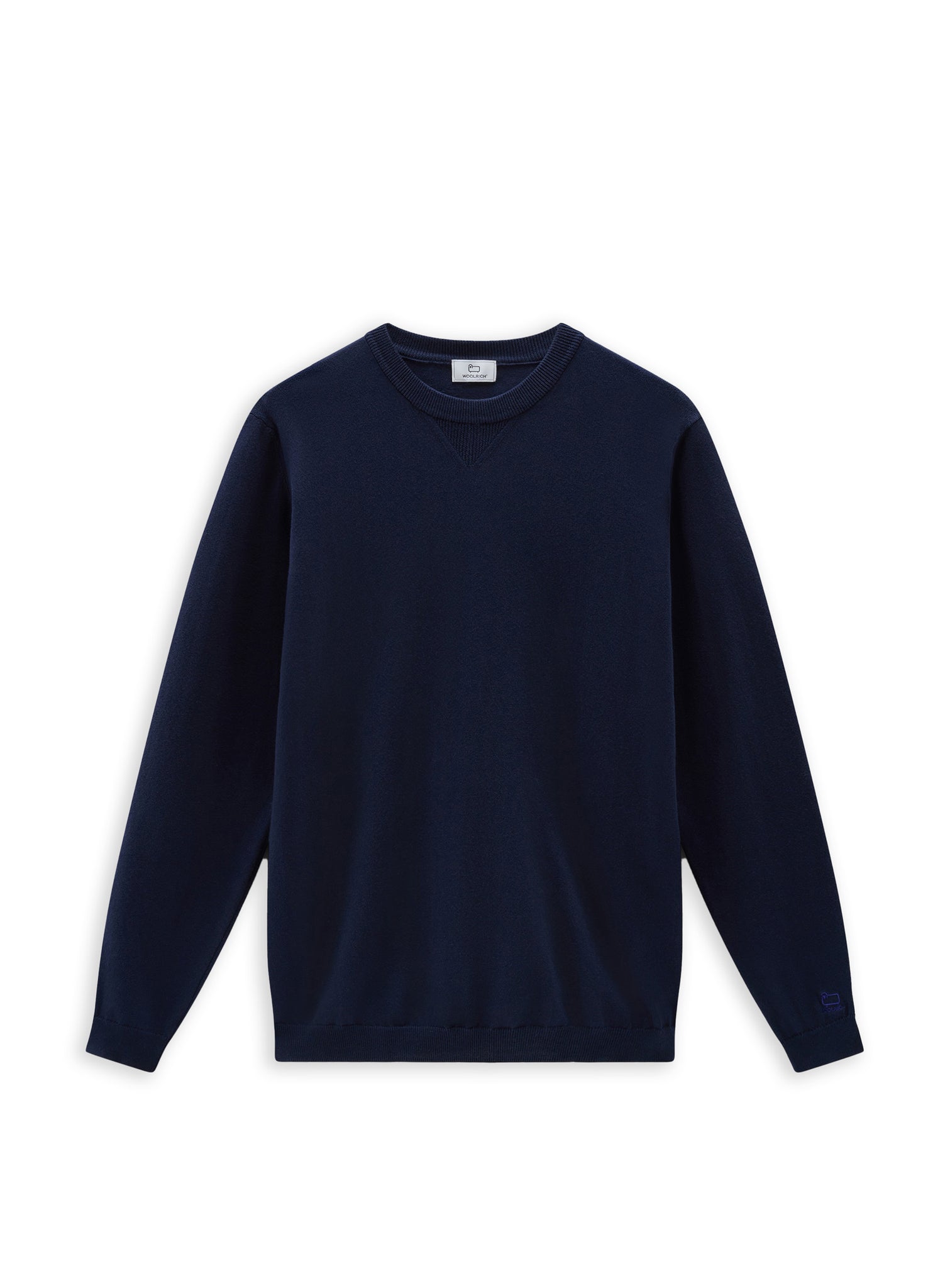 Maglia Woolrich Logo Crewneck Blu Uomo