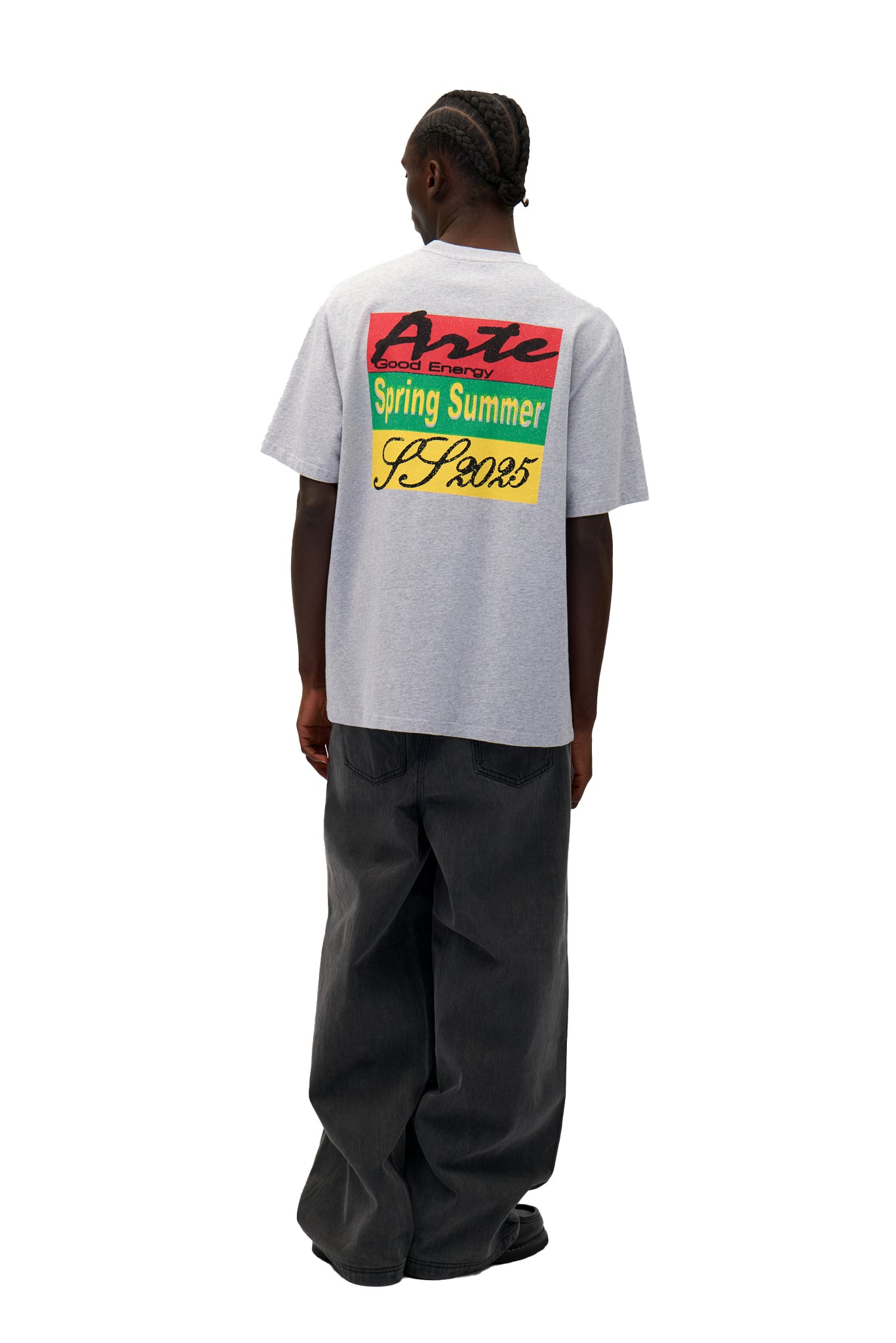 Mural Back Print T-Shirt By Arte Antwerp Grigia