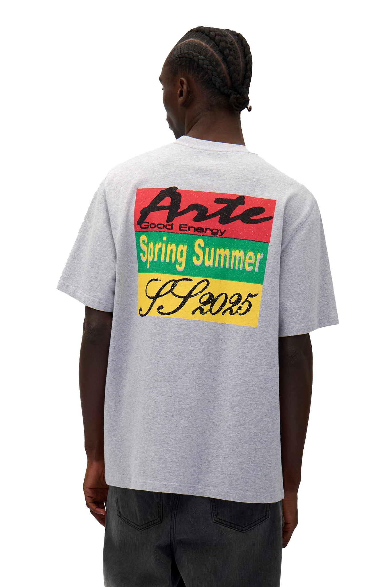 Mural Back Print T-Shirt By Arte Antwerp Grigia