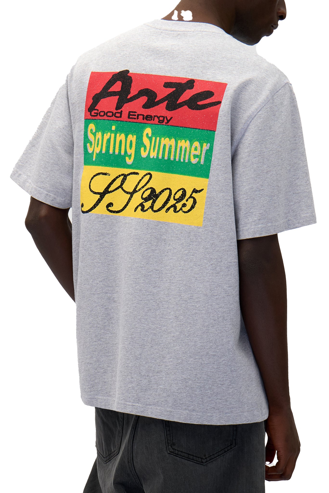 Mural Back Print T-Shirt By Arte Antwerp Grigia