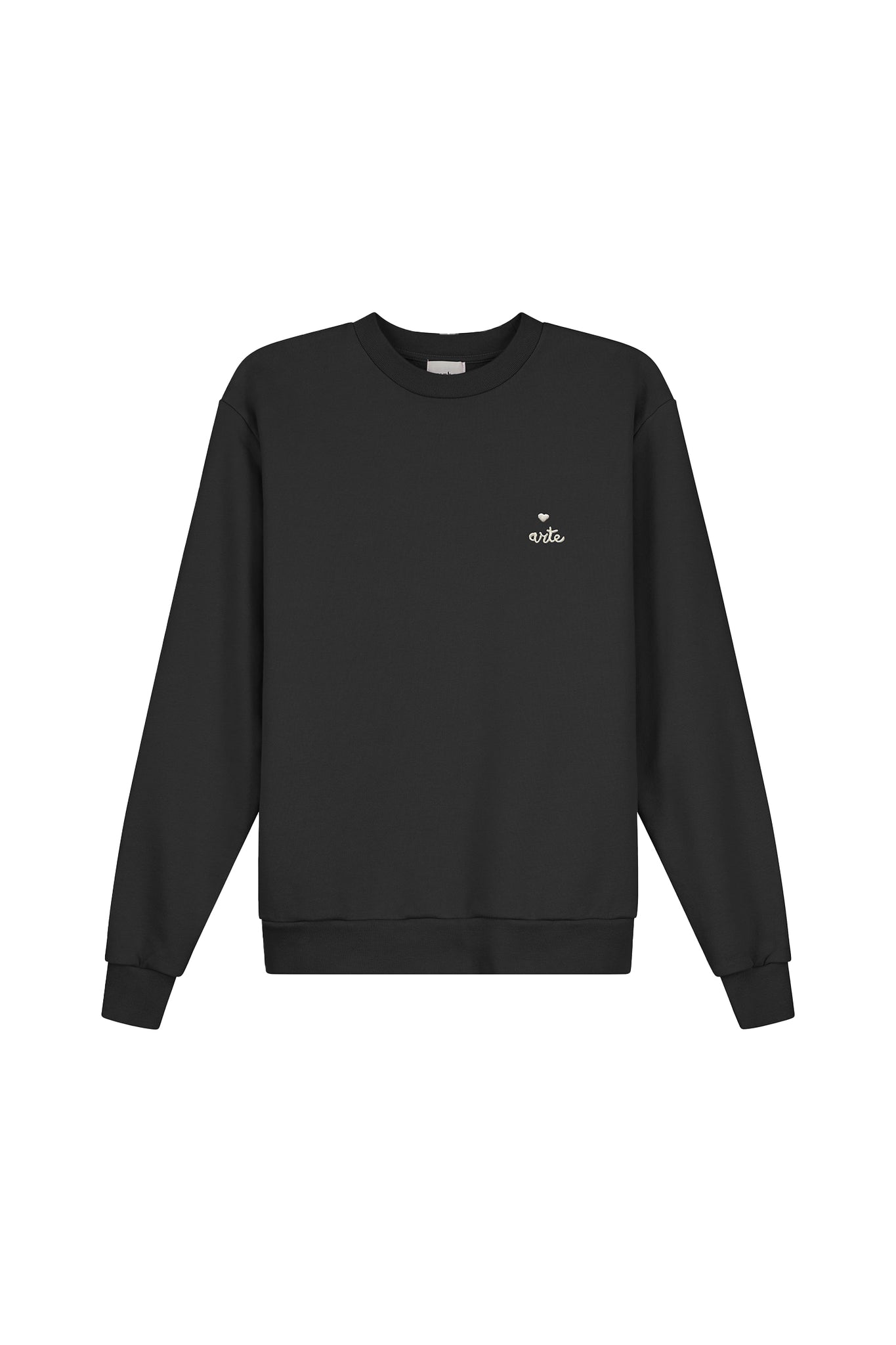Felpa Girocollo Heart Crewneck Nera