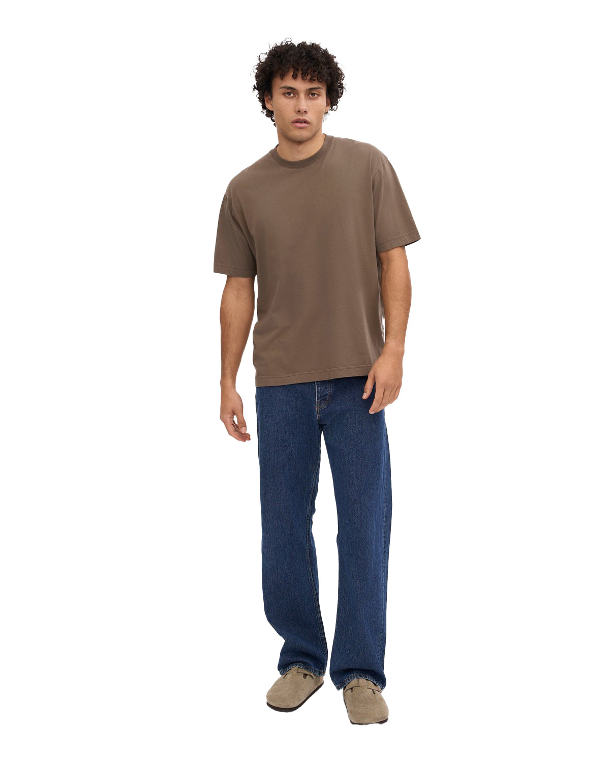 T-Shirt Oversize In Cotone Organico Marrone