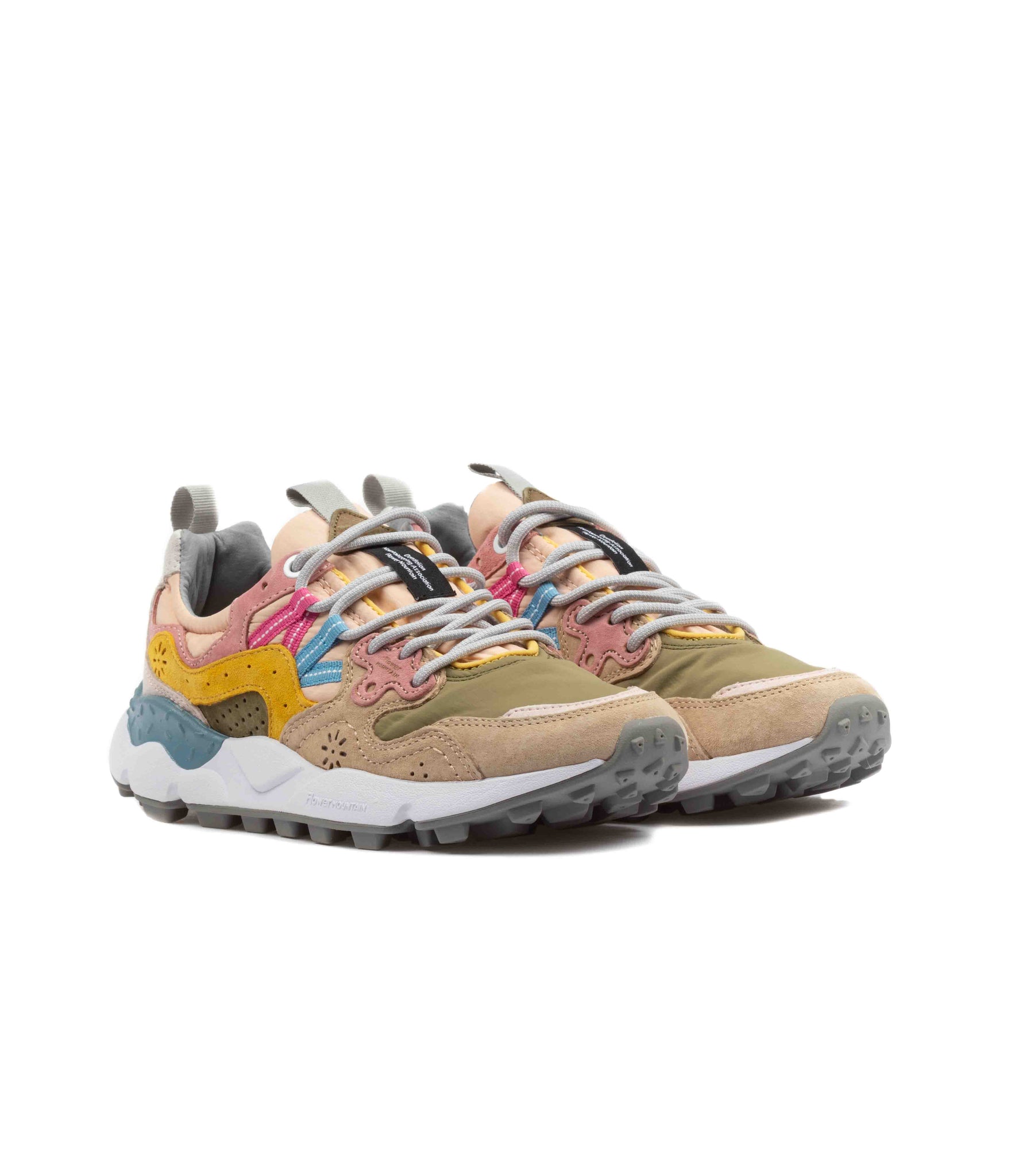 Flower Mountain Yamano 3 Suede Nylon Dark Rose-Chestnut