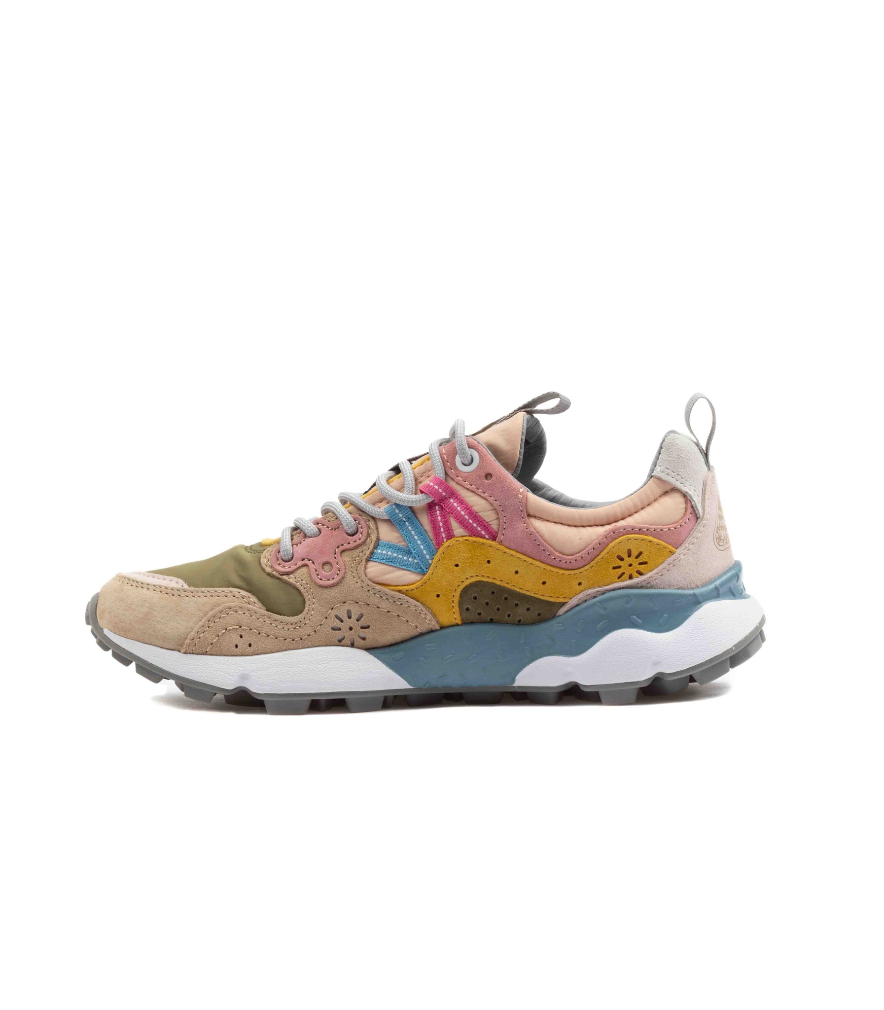 Flower Mountain Yamano 3 Suede Nylon Dark Rose-Chestnut