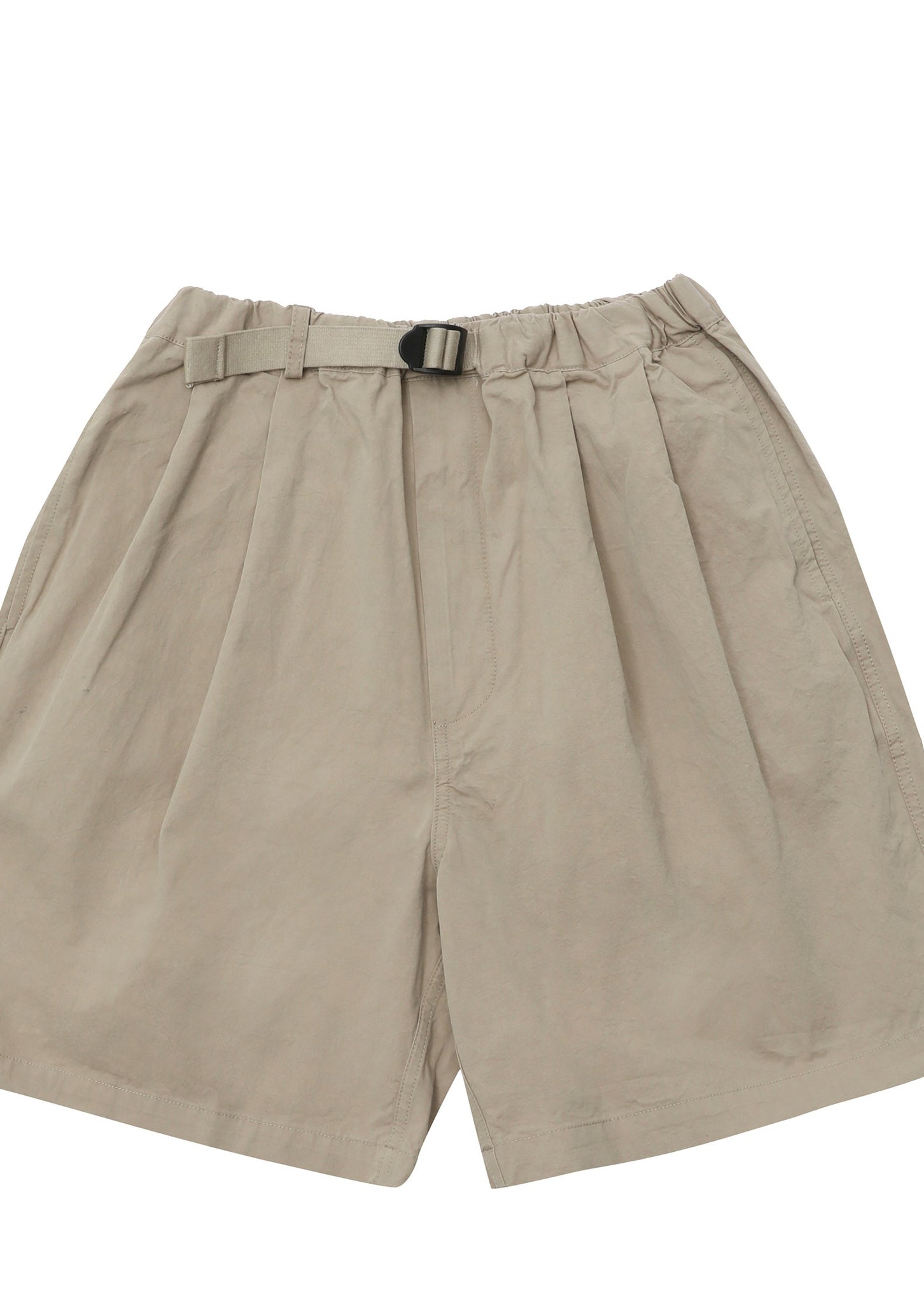 Pantalone Corto Two Tuck Wide Half Pant Beige