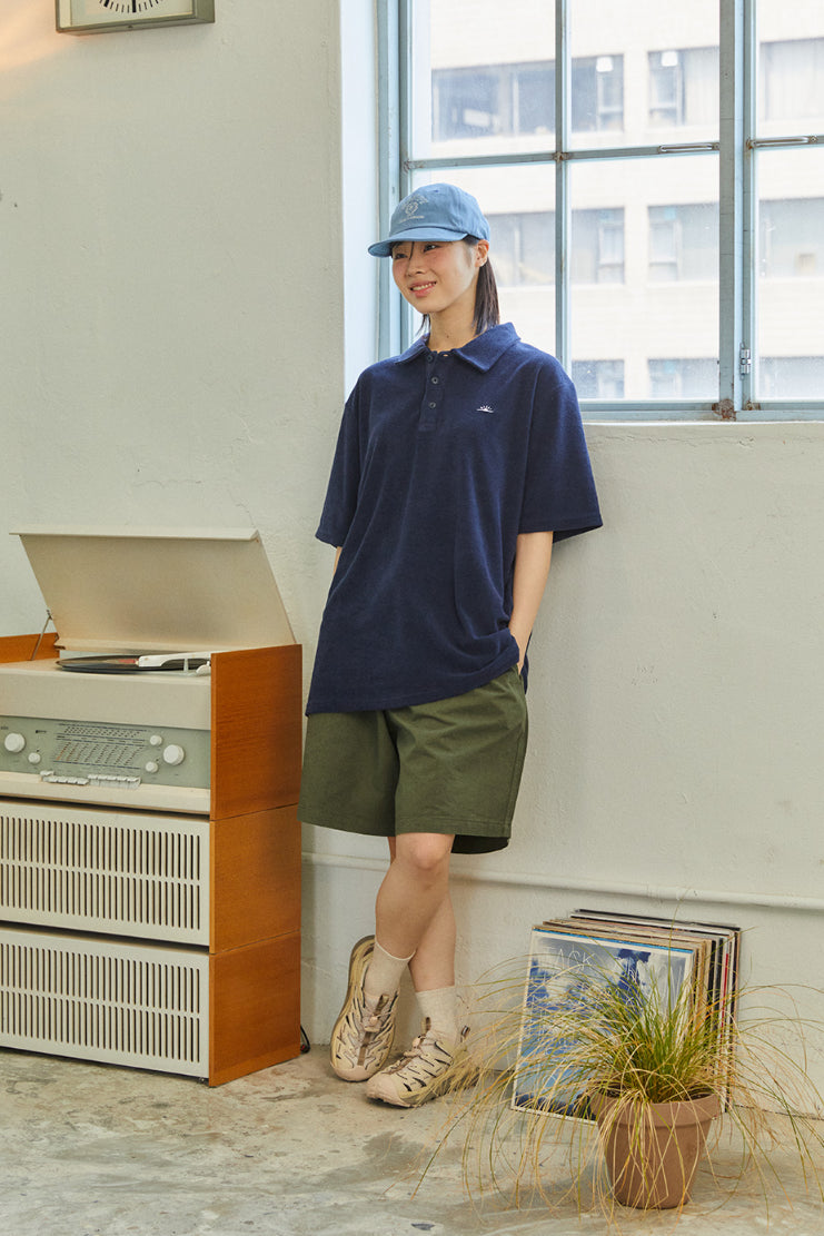 Pantalone Corto Two Tuck Wide Half Pant Khaki