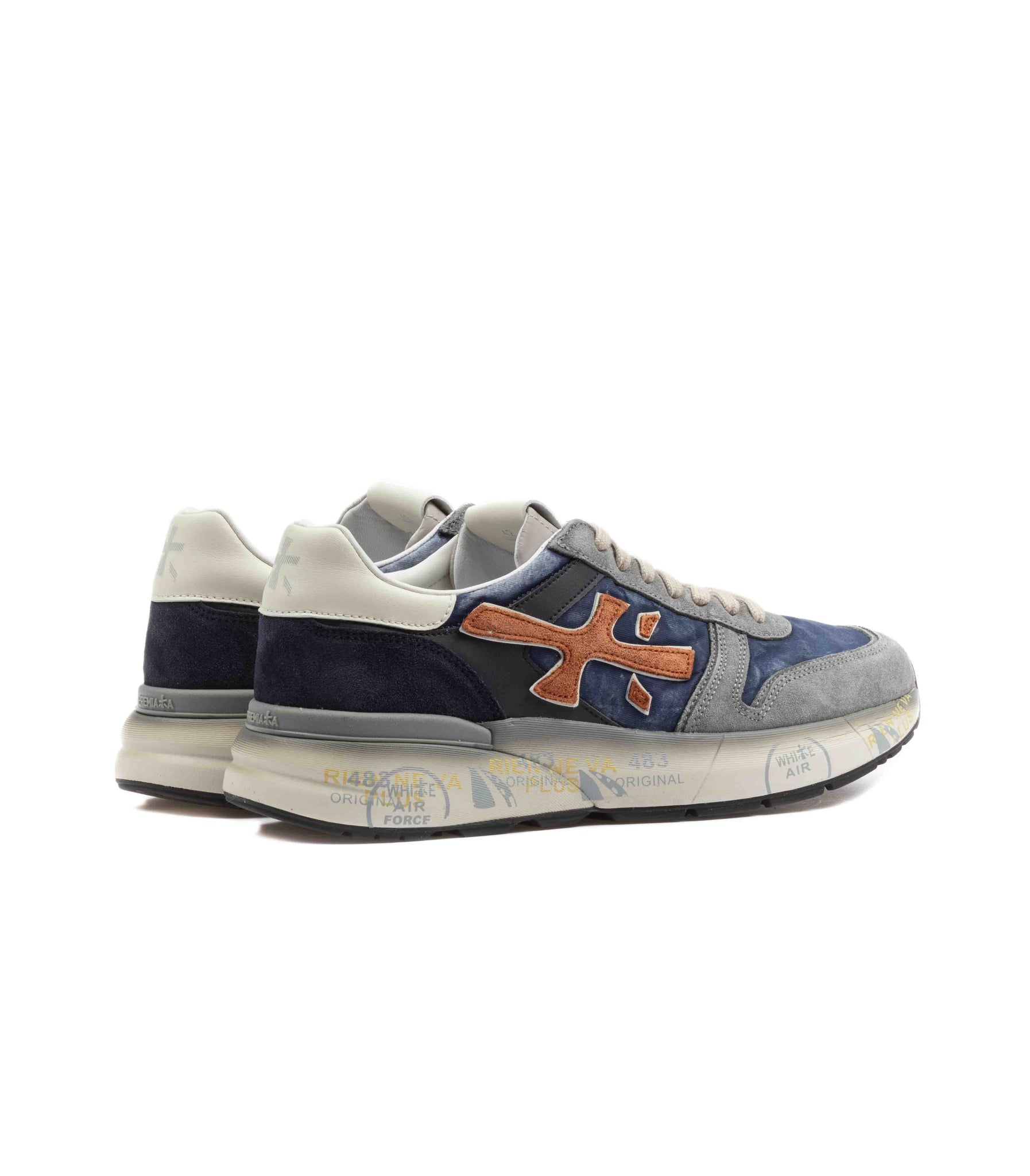 Premiata Mick 7215 Canvas Cerato Blu Arancio