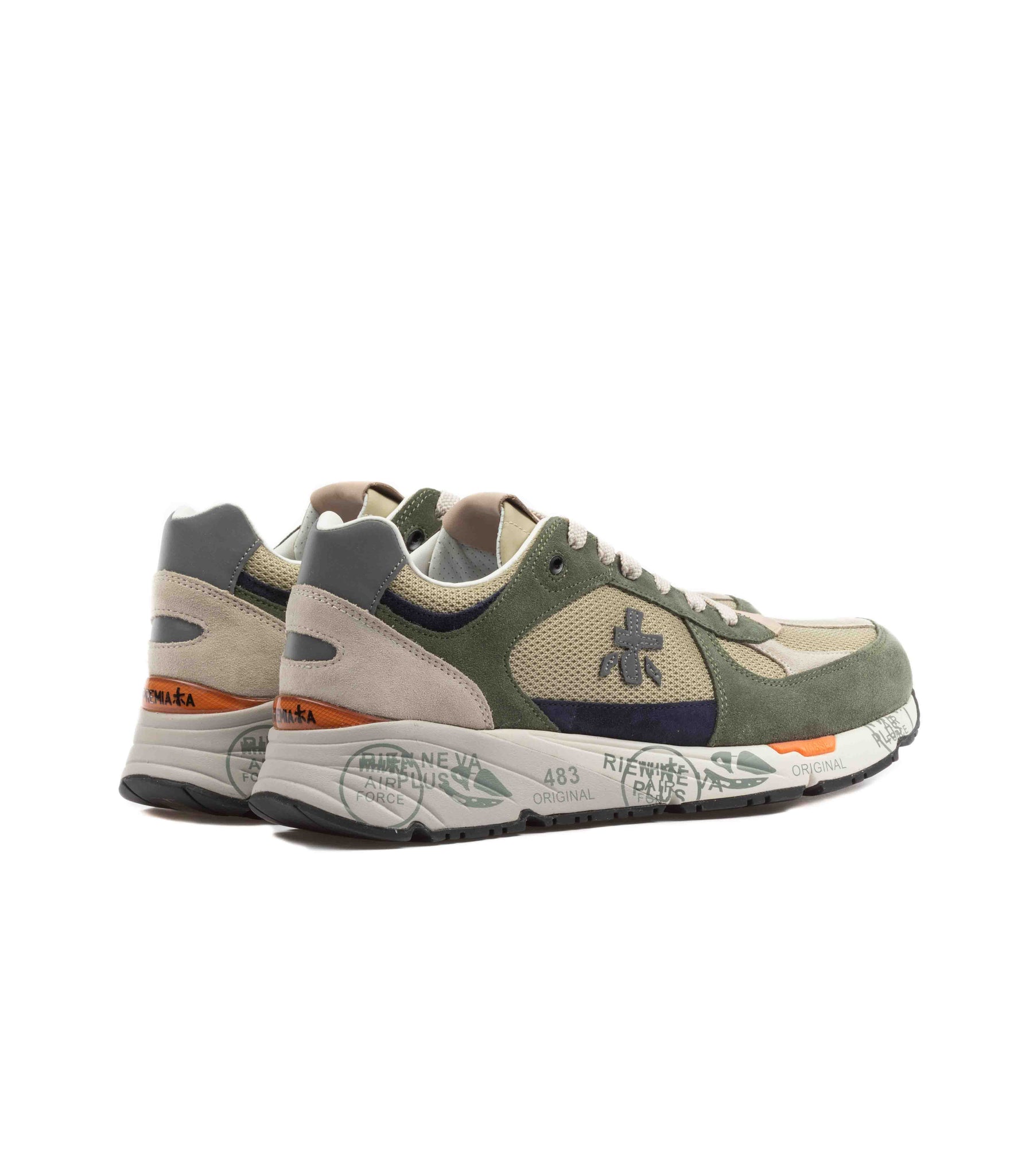 Premiata Mase 7295 Pelle Mesh Verde Militare