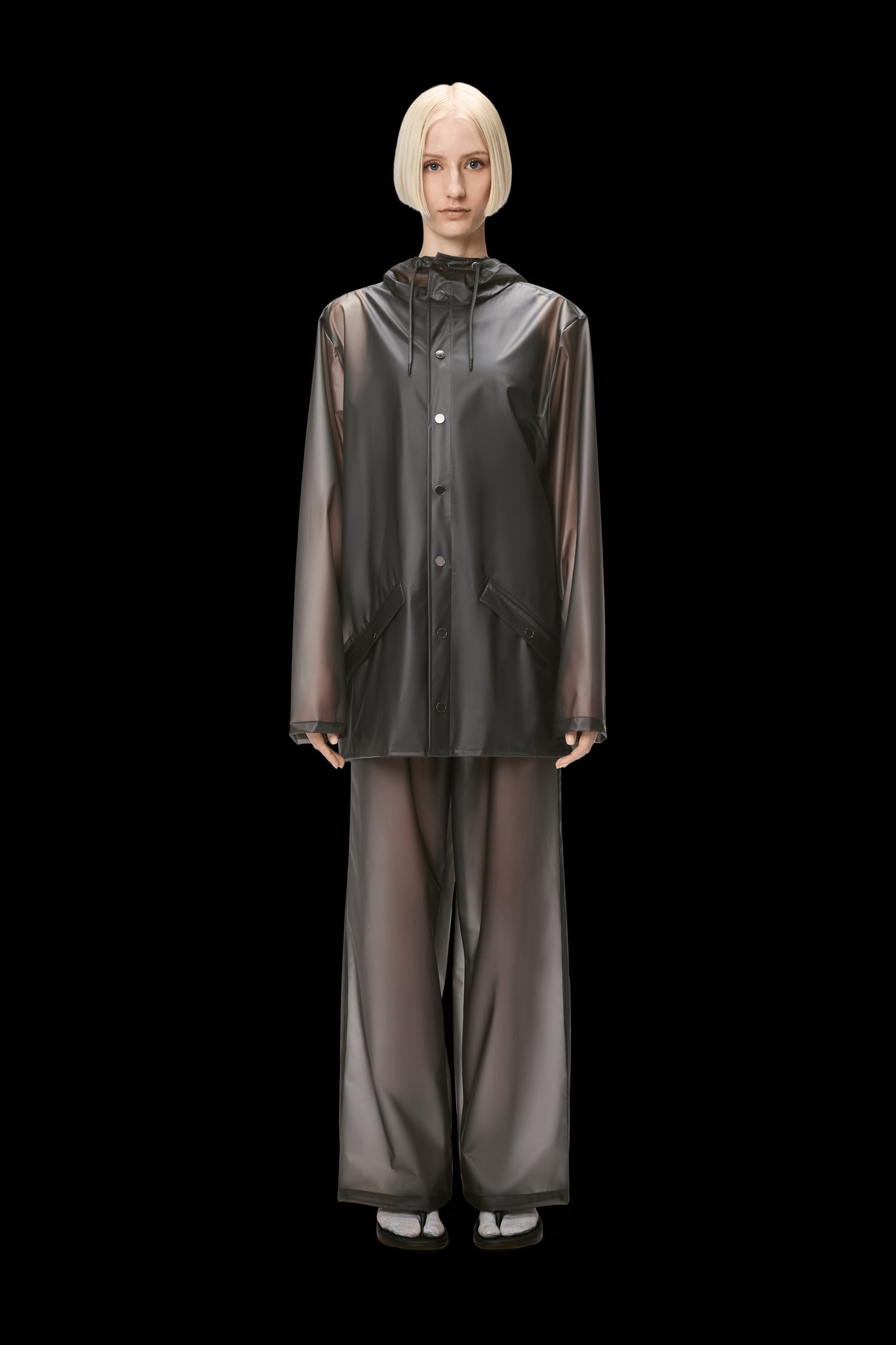 Impermeabile Rains 12010 Bottoni Grigio Unisex