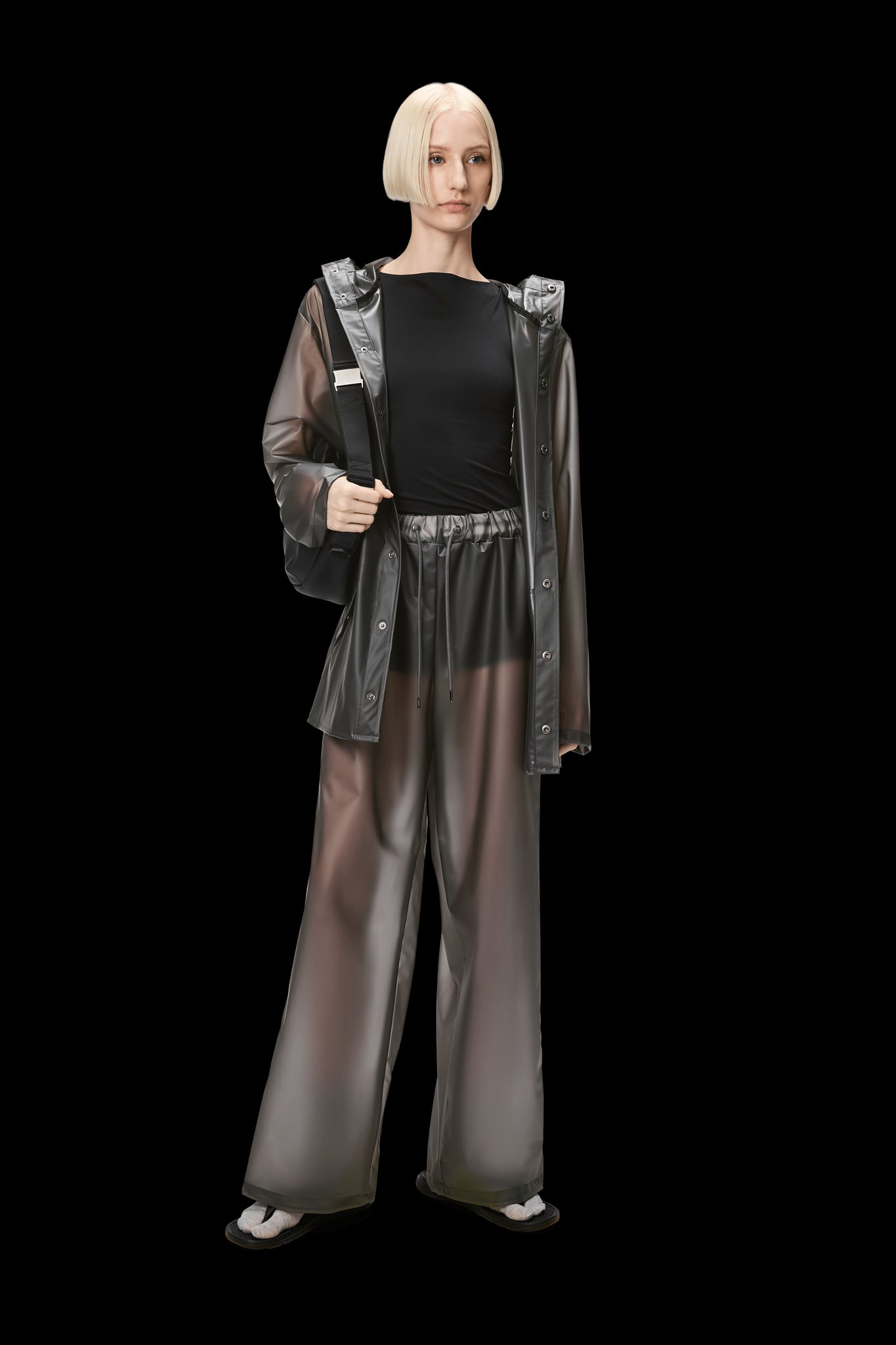 Impermeabile Rains 12010 Bottoni Grigio Unisex