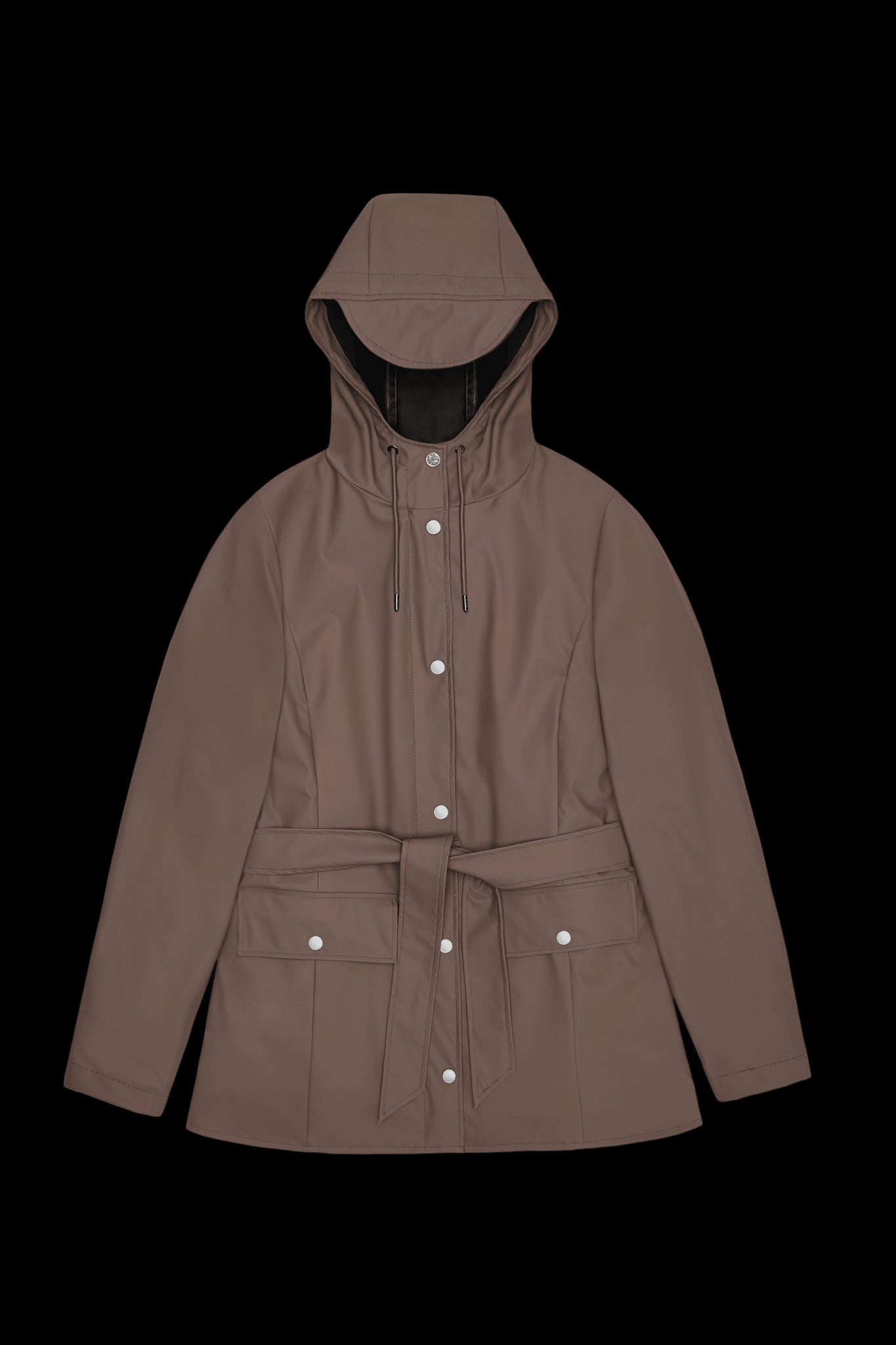 Rains Curve Short Jacket Marrone