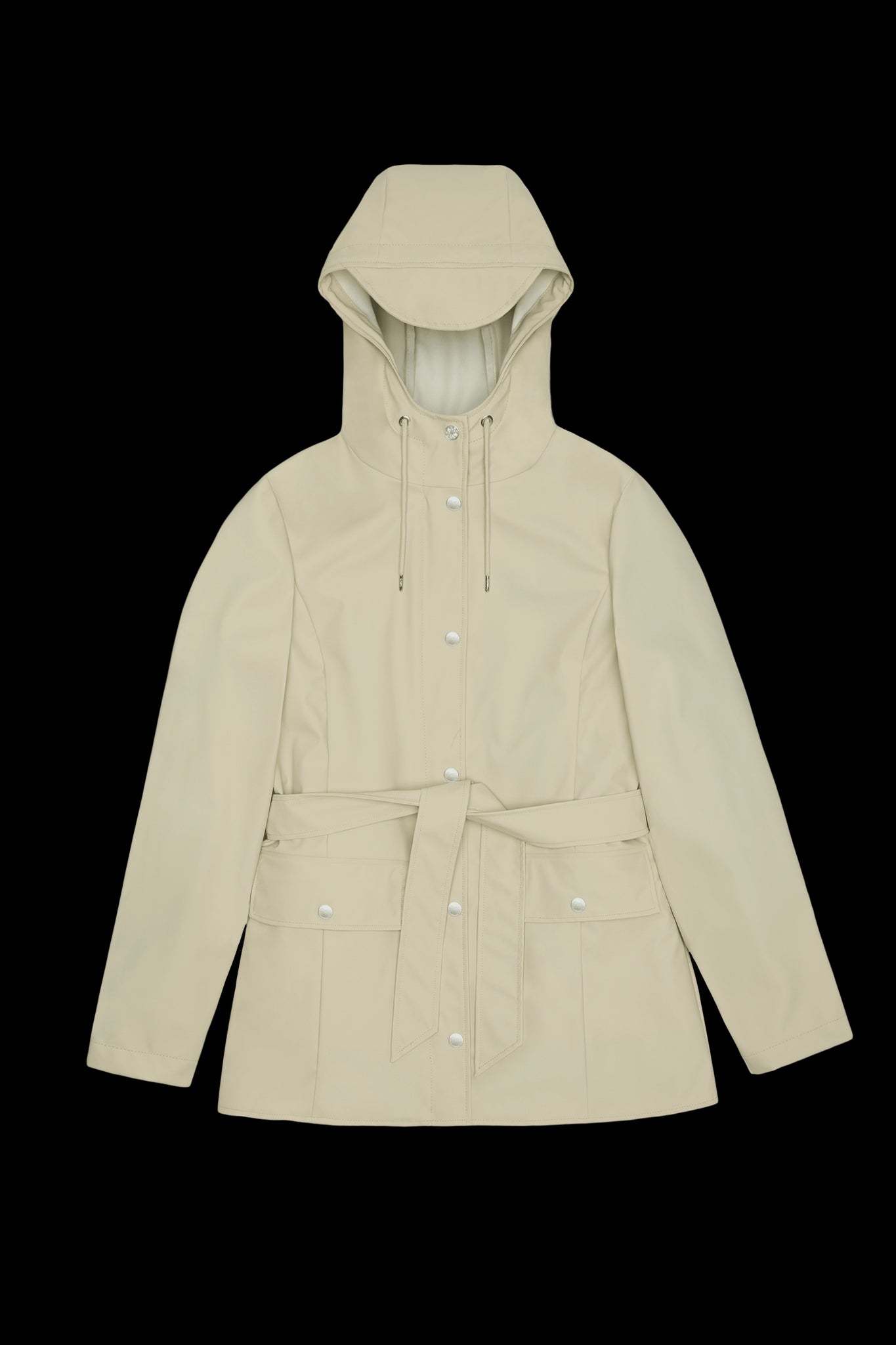 Rains Curve Short Jacket Crema