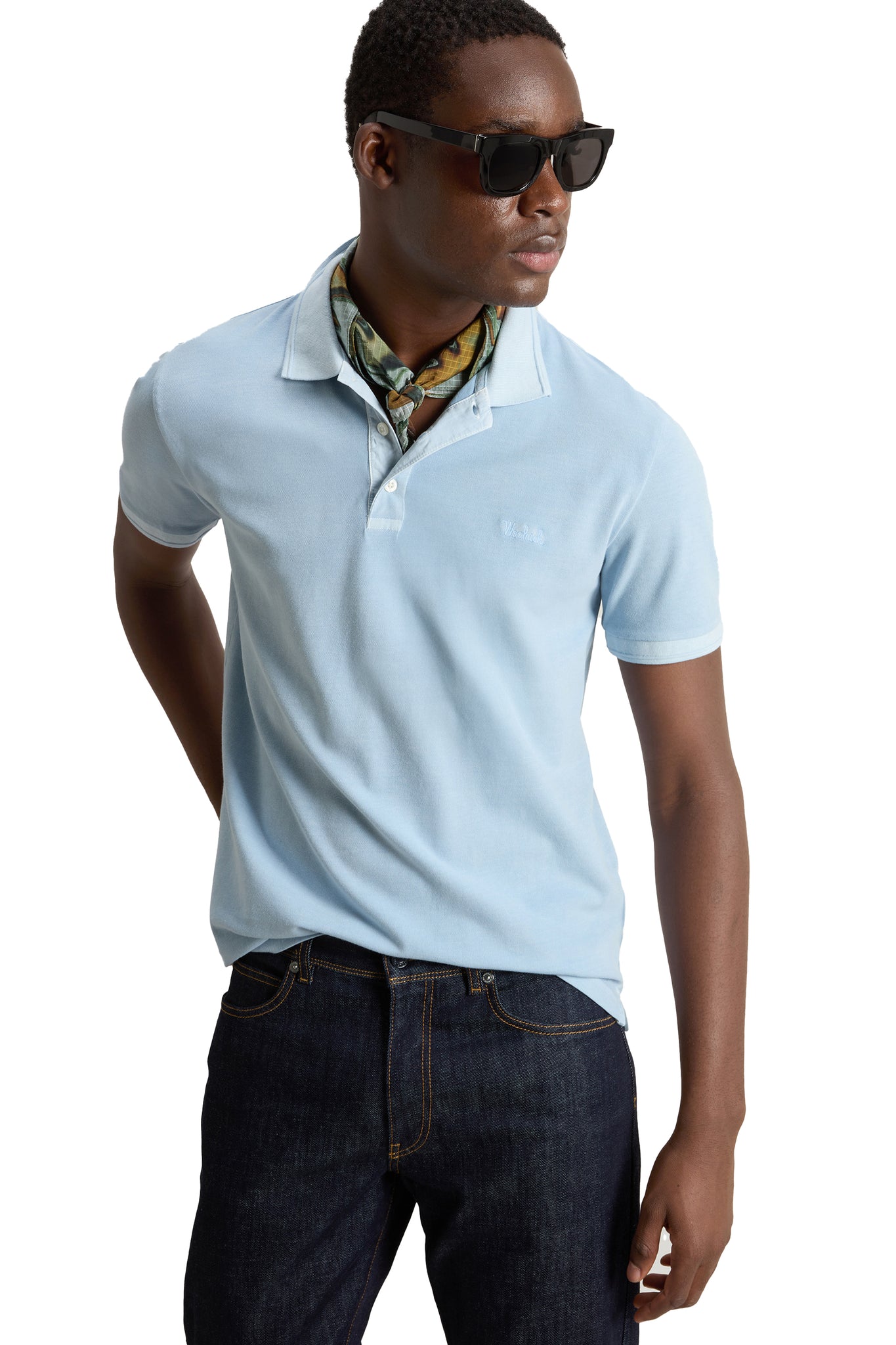 Polo Mackinack In PiquÉ Di Cotone Celeste