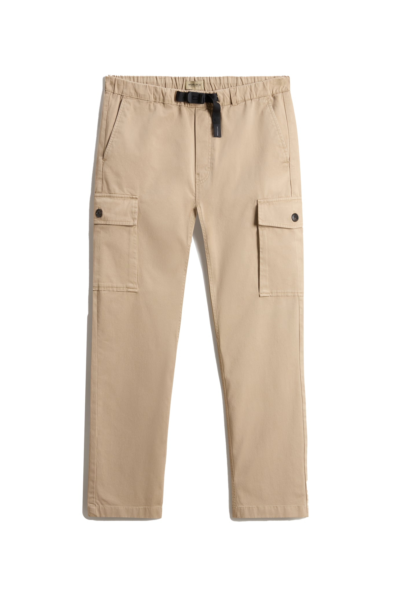 Pantaloni Cargo Tinti In Capo Woolrich Beige