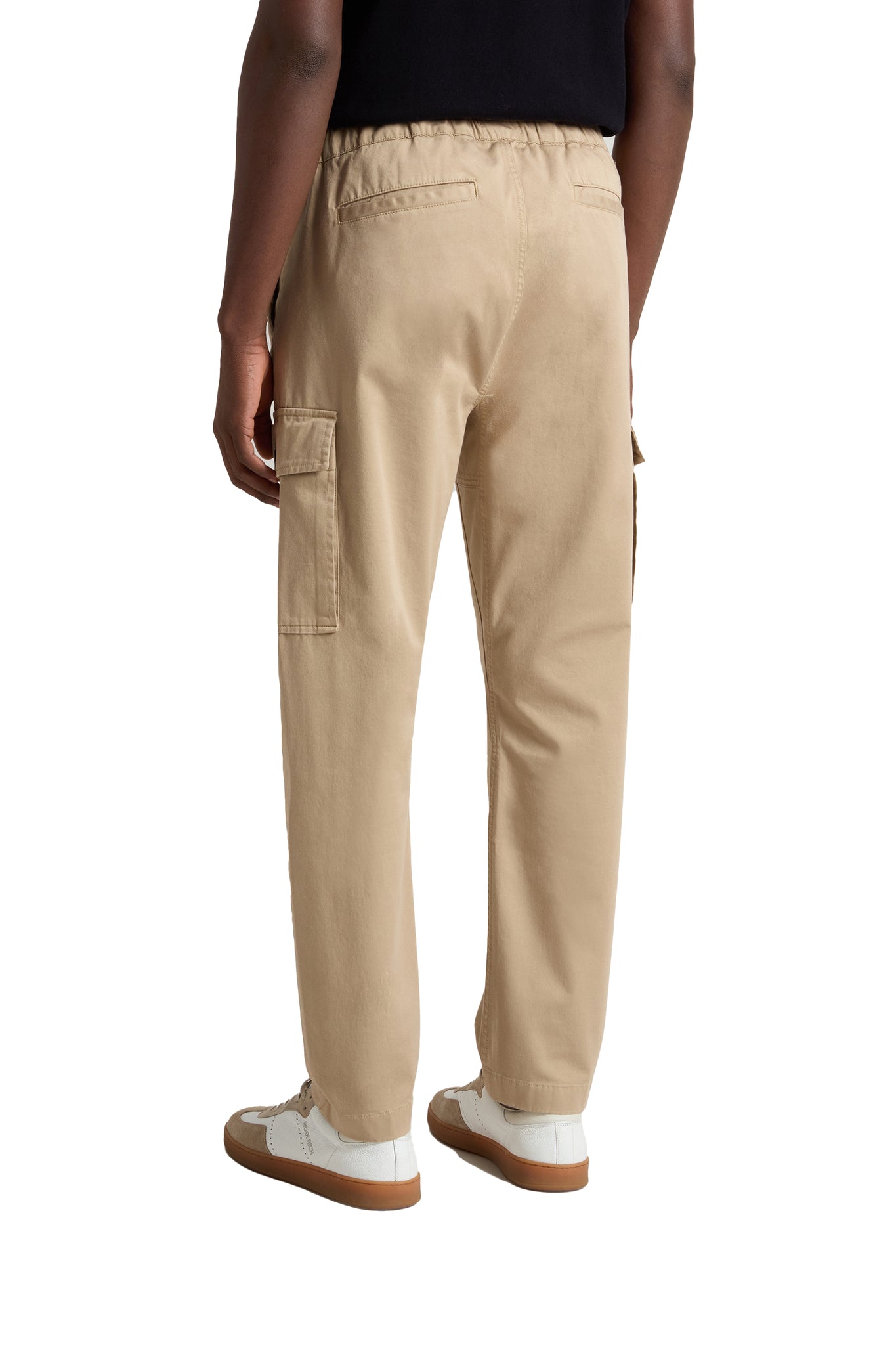 Pantaloni Cargo Tinti In Capo Woolrich Beige
