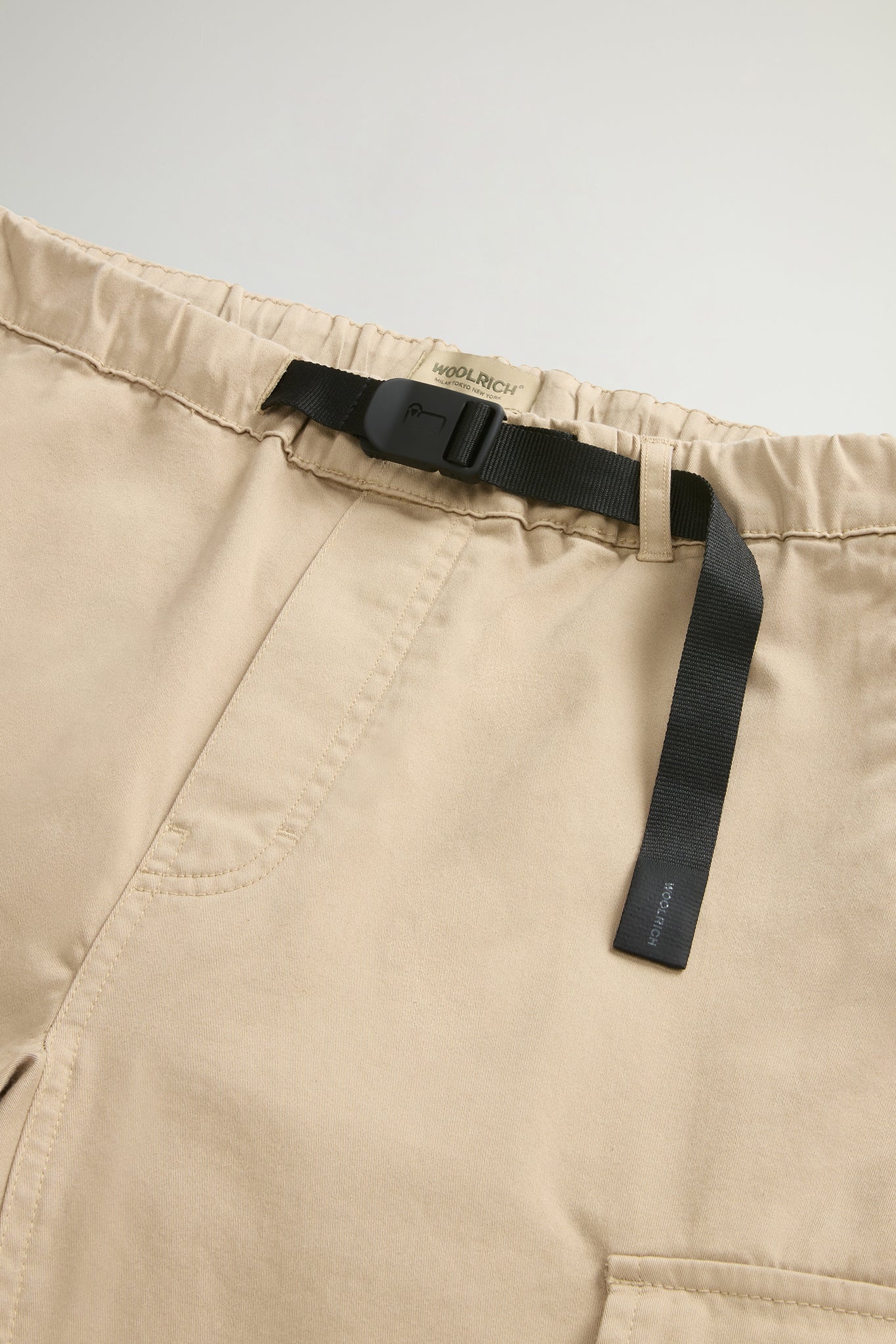 Pantaloni Cargo Tinti In Capo Woolrich Beige