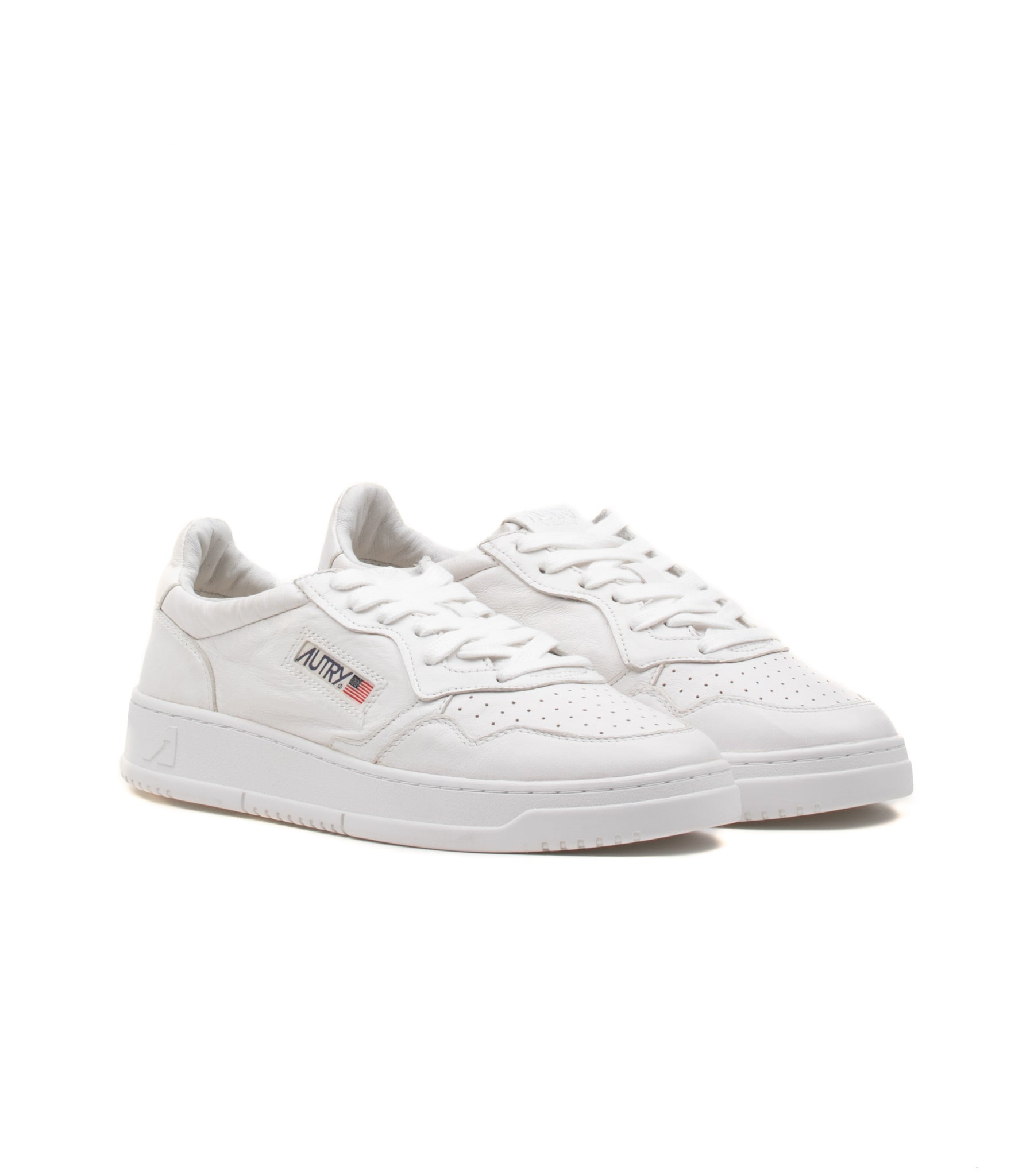Autry Medalist Low Pelle Di Pecora Optical White Uomo