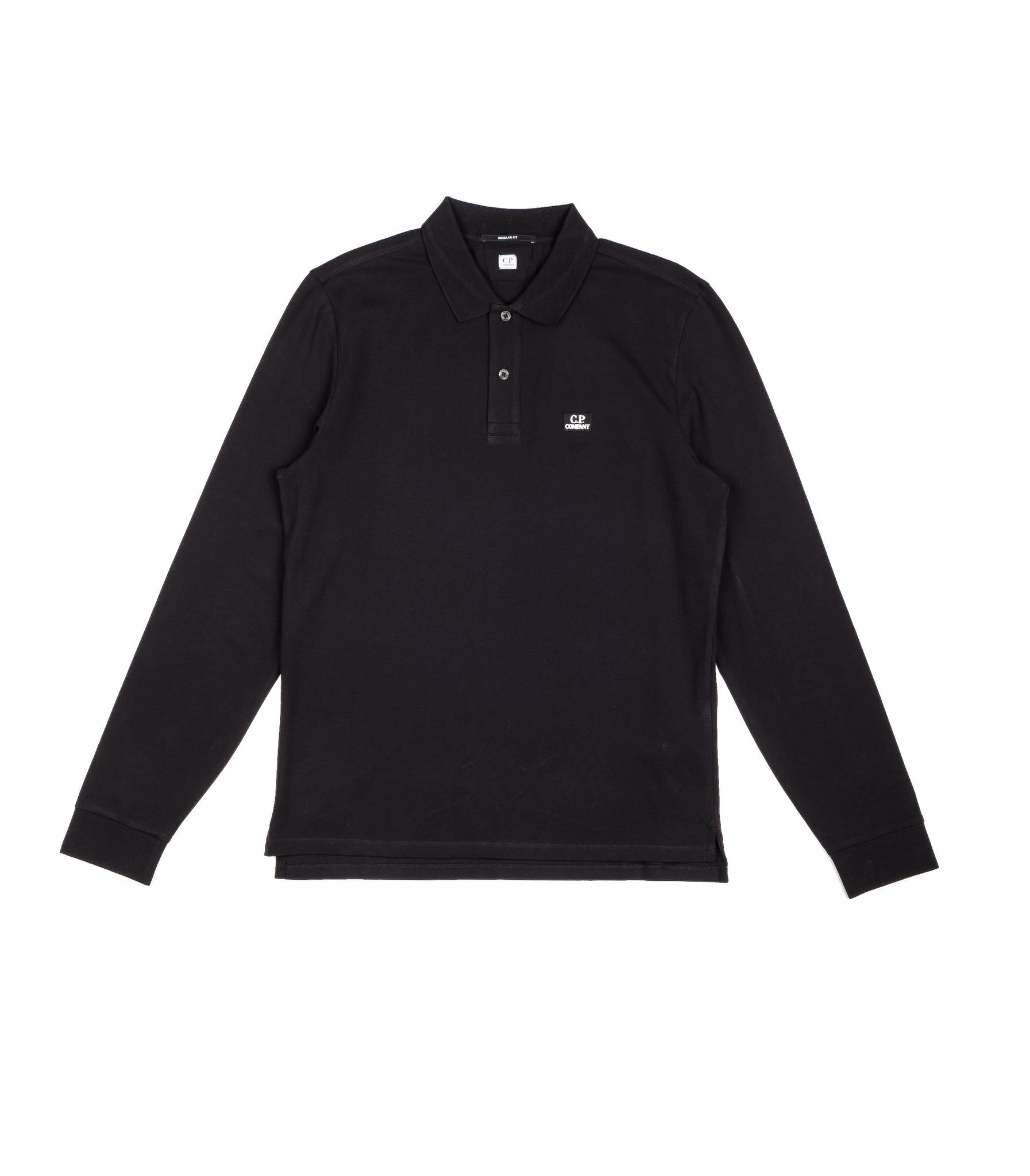 Cp Company Polo Manica Lunga Mini Logo Cp Nero Uomo