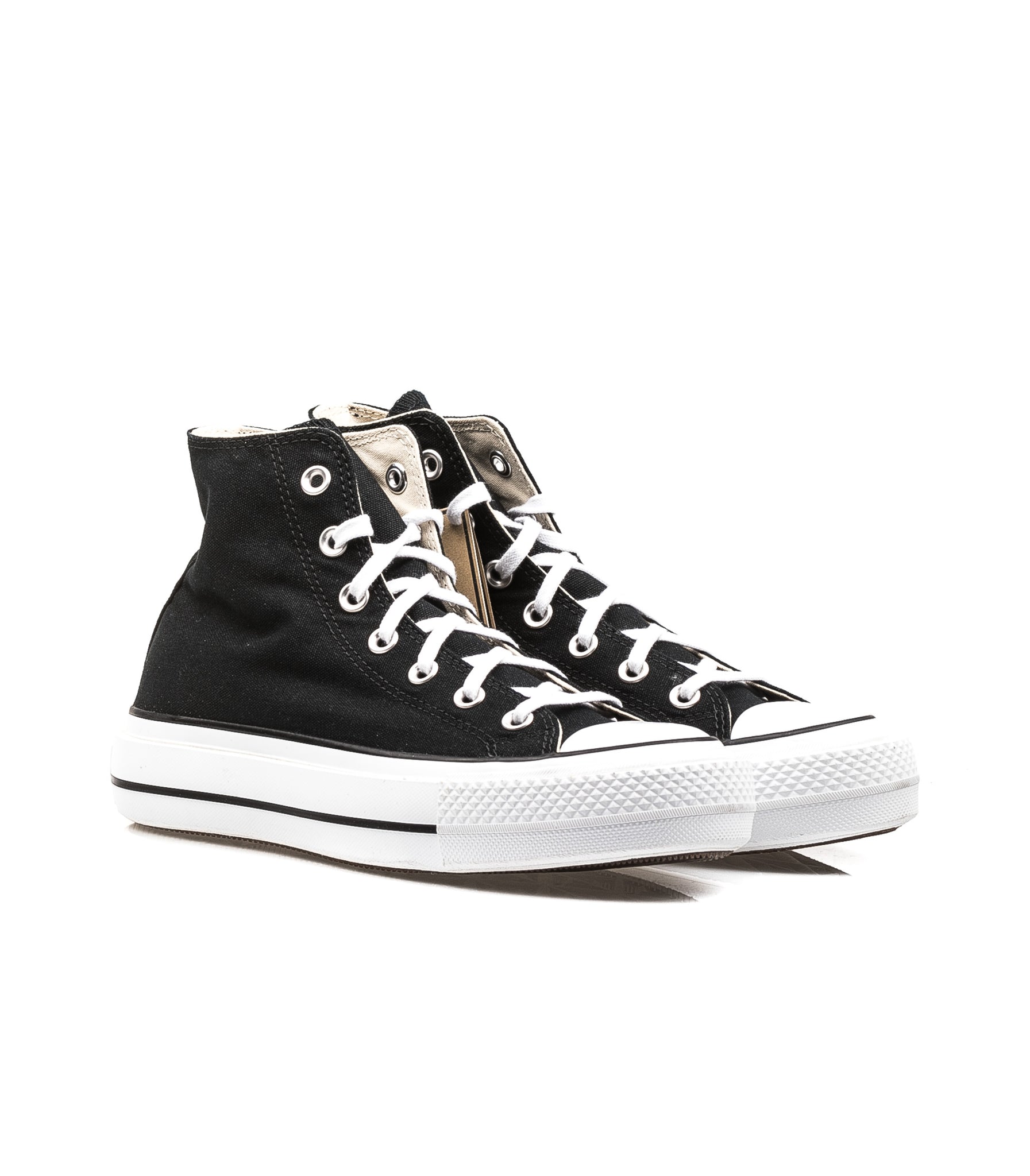 Converse Chuck Taylor All Star Highstep Ltd Black Double Foxing Nero Donna