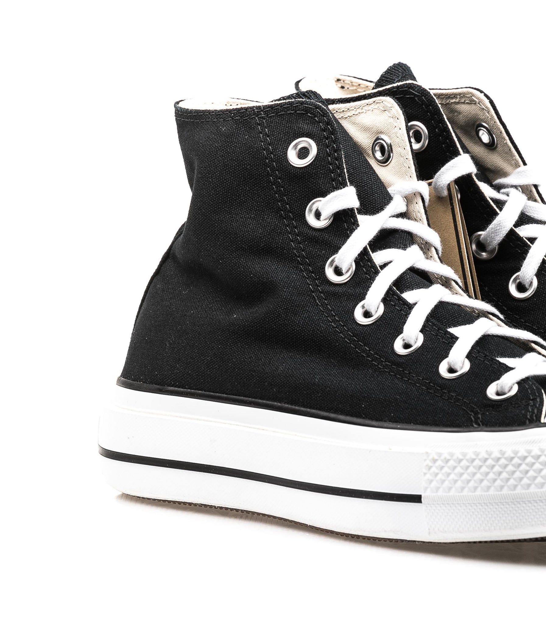 Converse Chuck Taylor All Star Highstep Ltd Black Double Foxing Nero Donna
