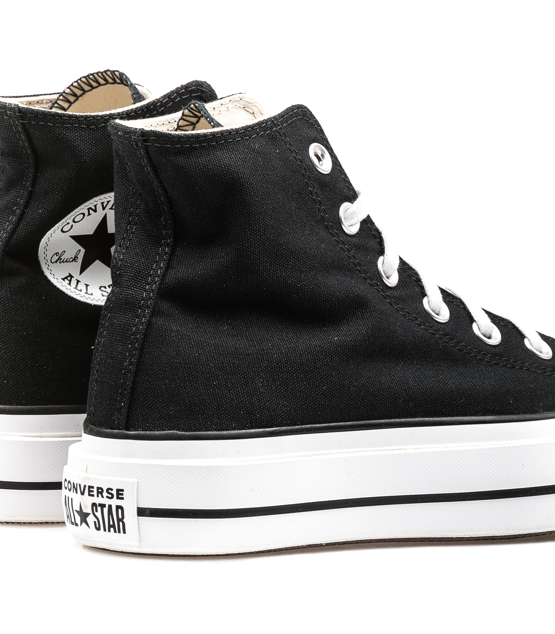 Converse Chuck Taylor All Star Highstep Ltd Black Double Foxing Nero Donna