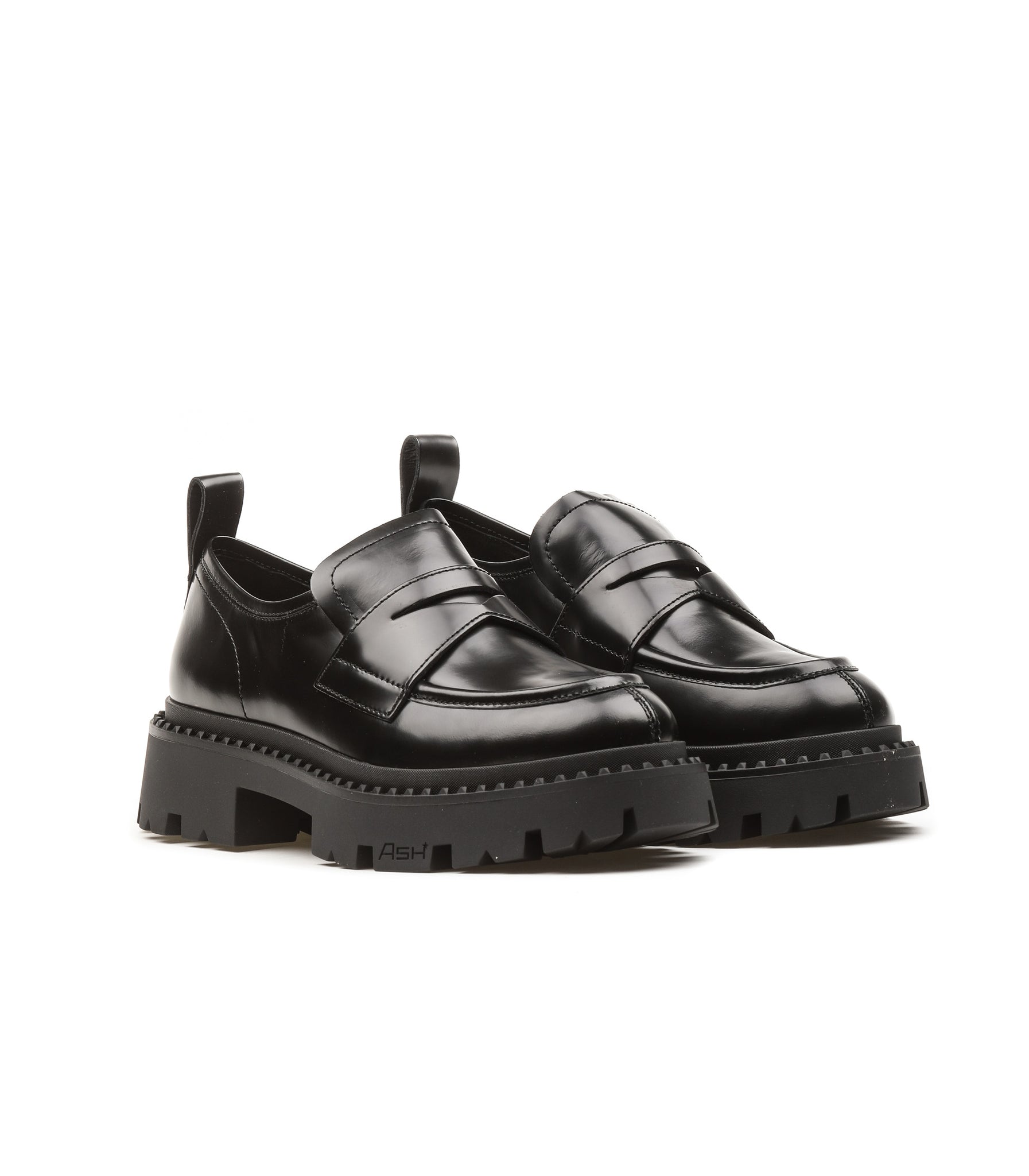 Mocassino Ash Polish Calf Nero Donna
