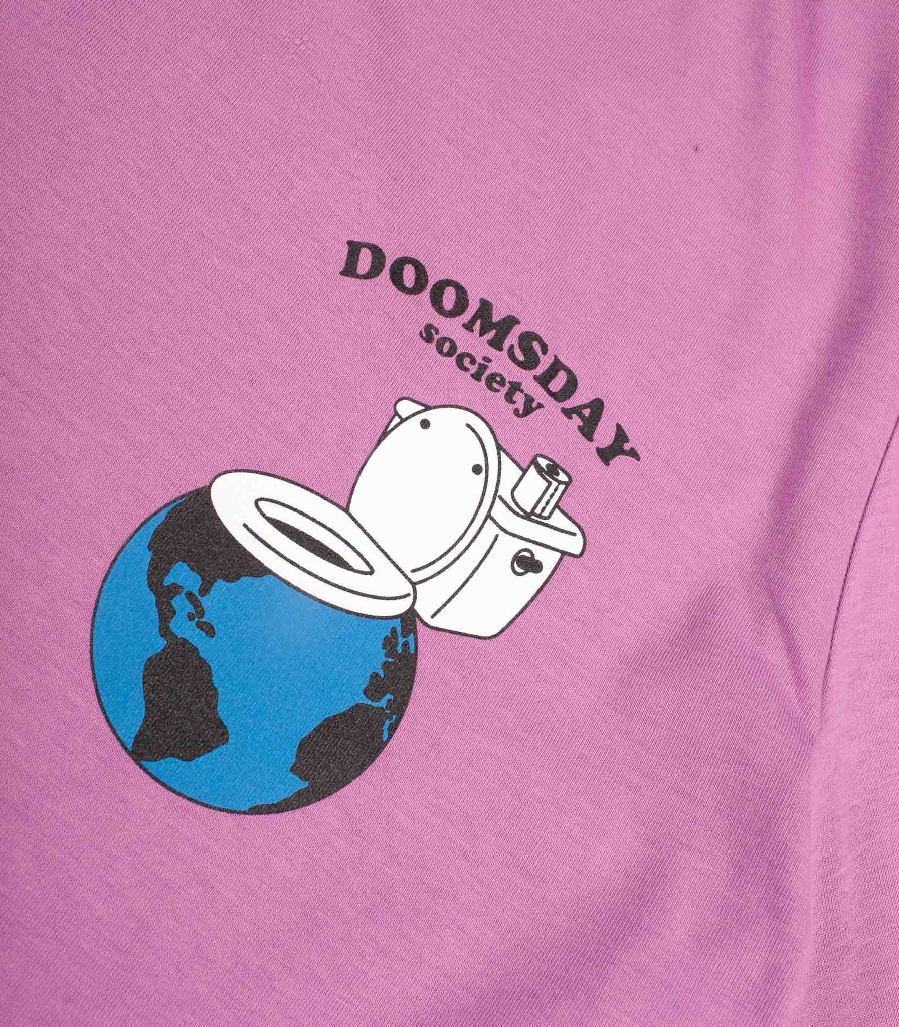 T-Shirt Doomsday Toilette Viola Uomo