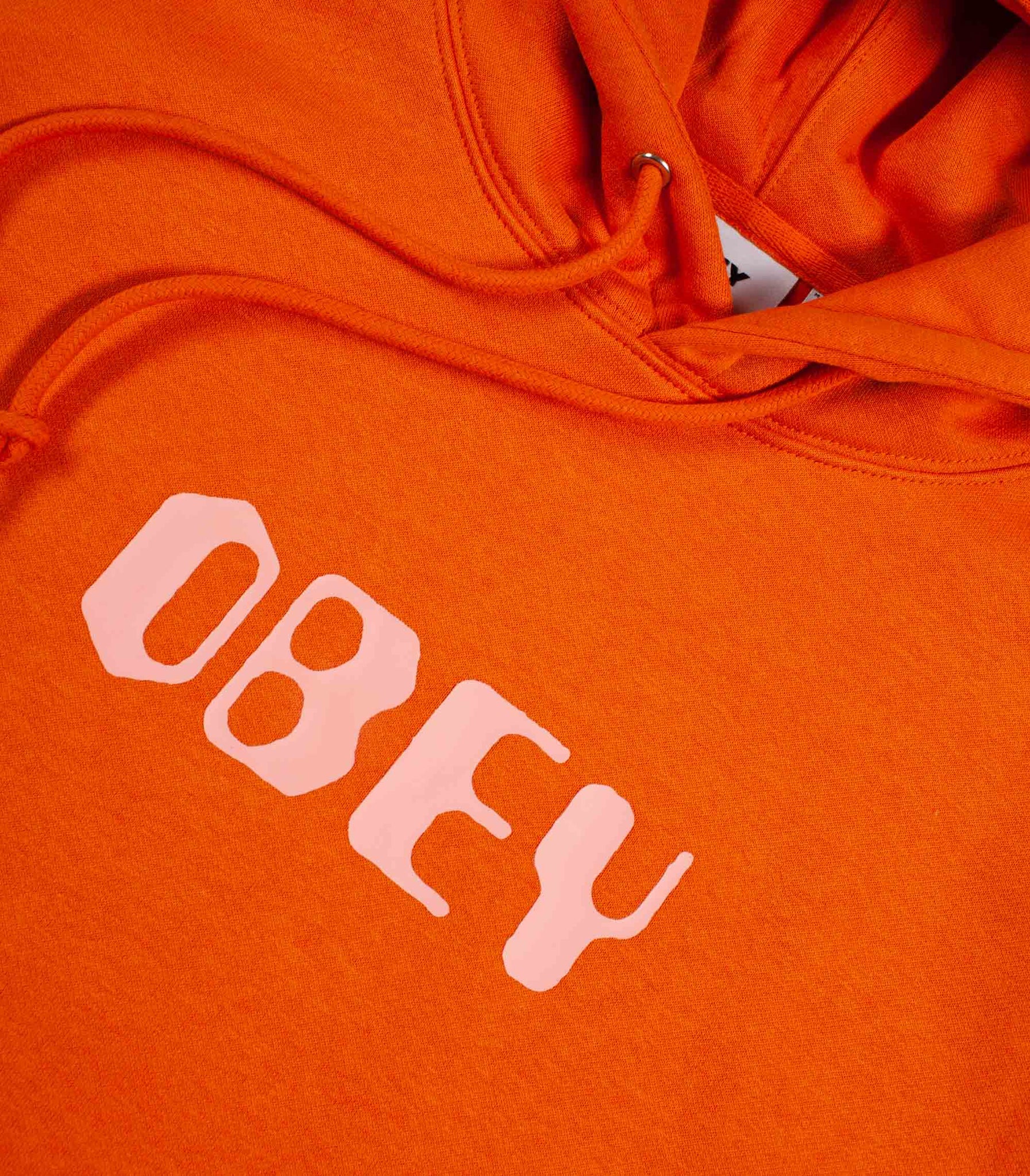Felpa Cappuccio Obey Grafx Arancio Uomo