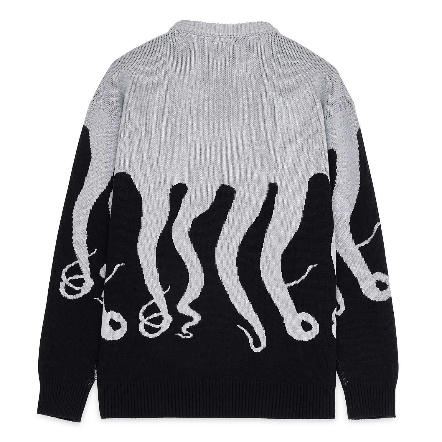 Pullover Octopus Original Jumper Tentacoli Grigio Uomo