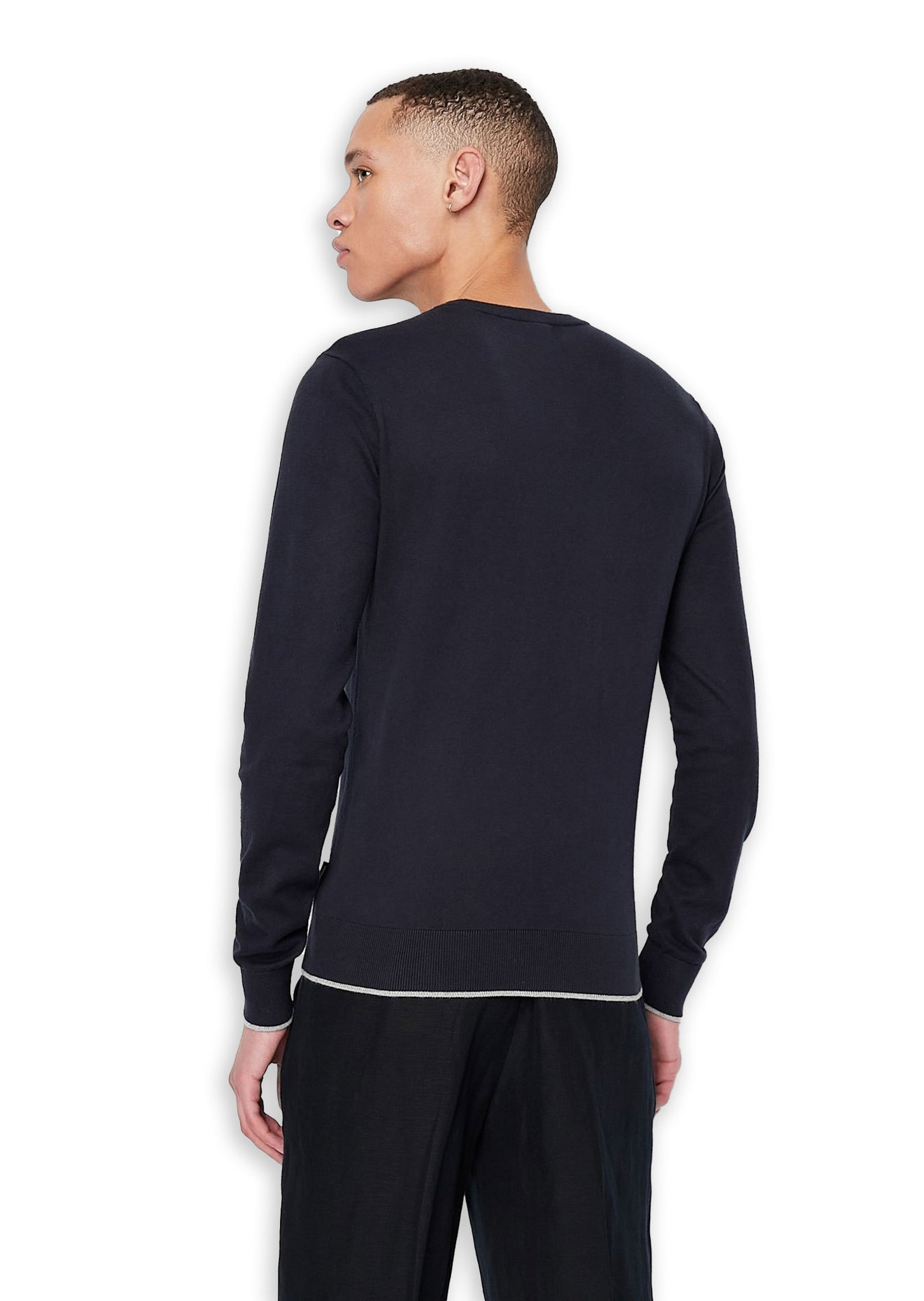 Pullover Armani Man Knitted Blu Uomo