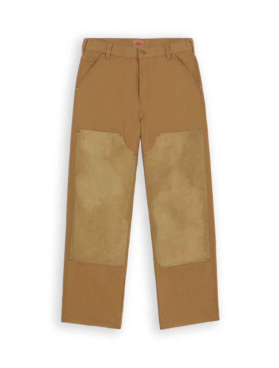 Pantalone Dickies Lucas Waxed Double Knee Acorn Marrone Uomo