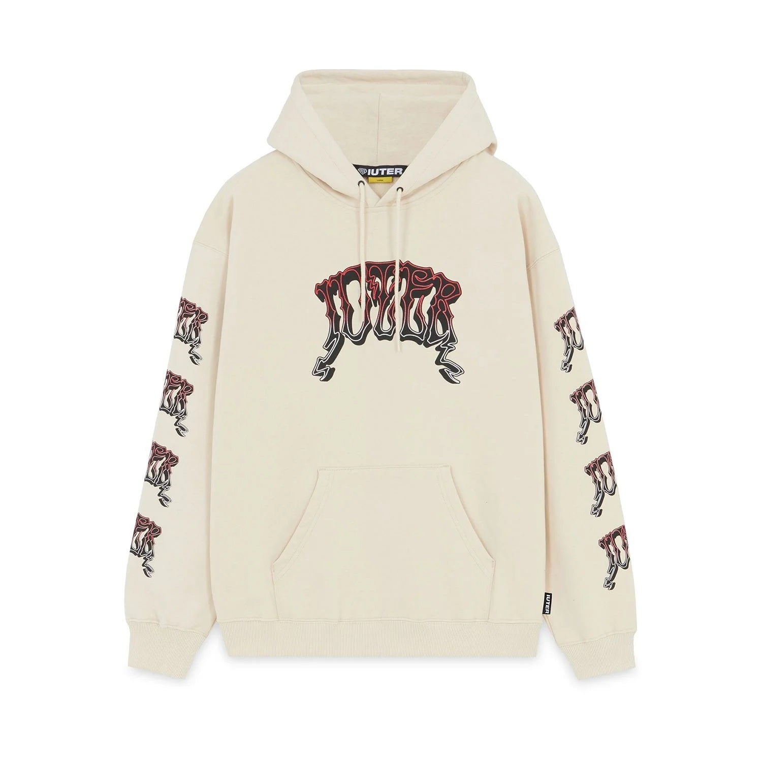 Felpa Cappuccio Iuter Stoner Hoodie Crema Uomo