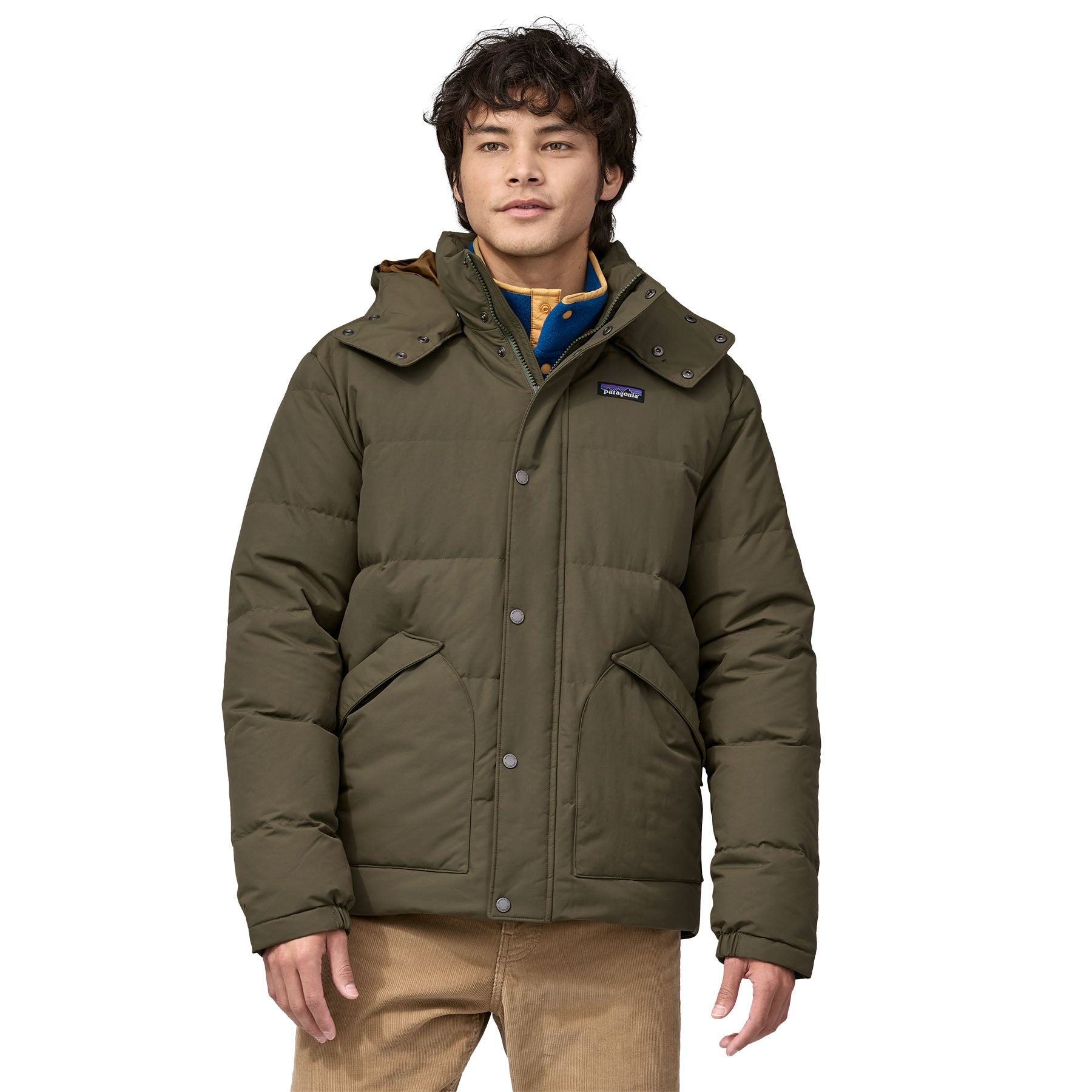 Piumino Patagonia Downdrift Verde Militare Uomo