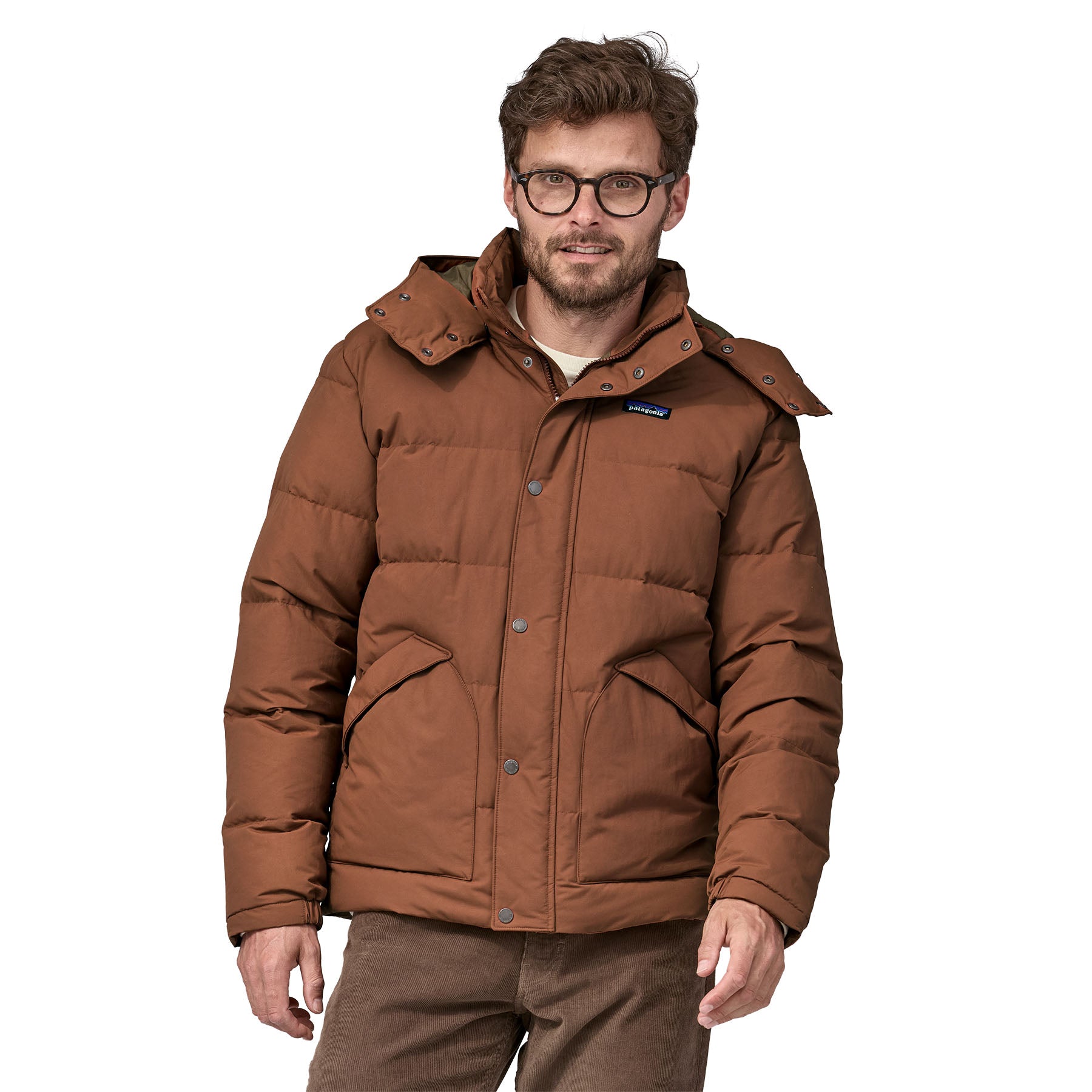 Piumino Patagonia Downdrift Marrone Uomo