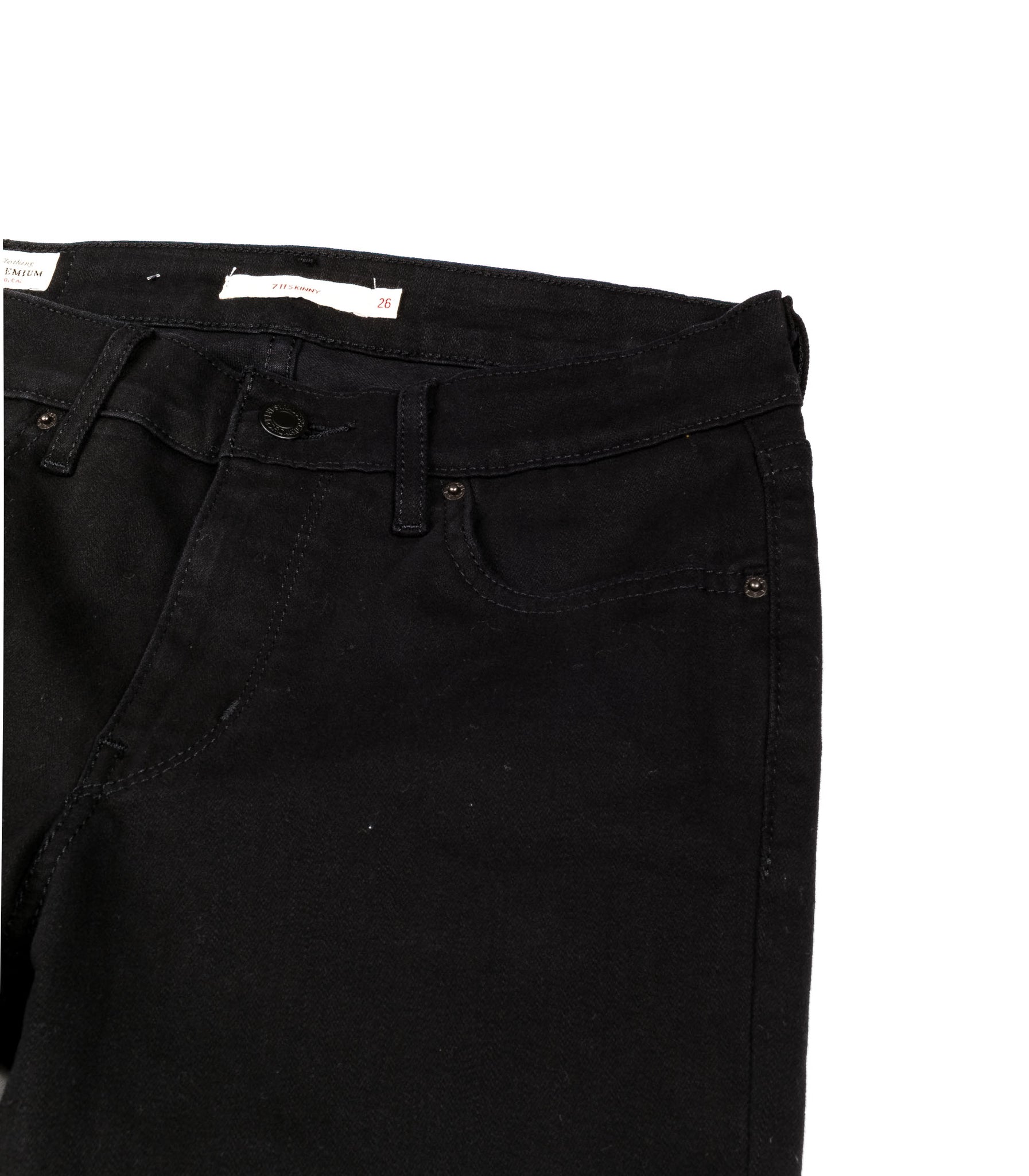 Levis Jeans Levi'S 721 Skinny High Rise Vita Alta Nero Donna