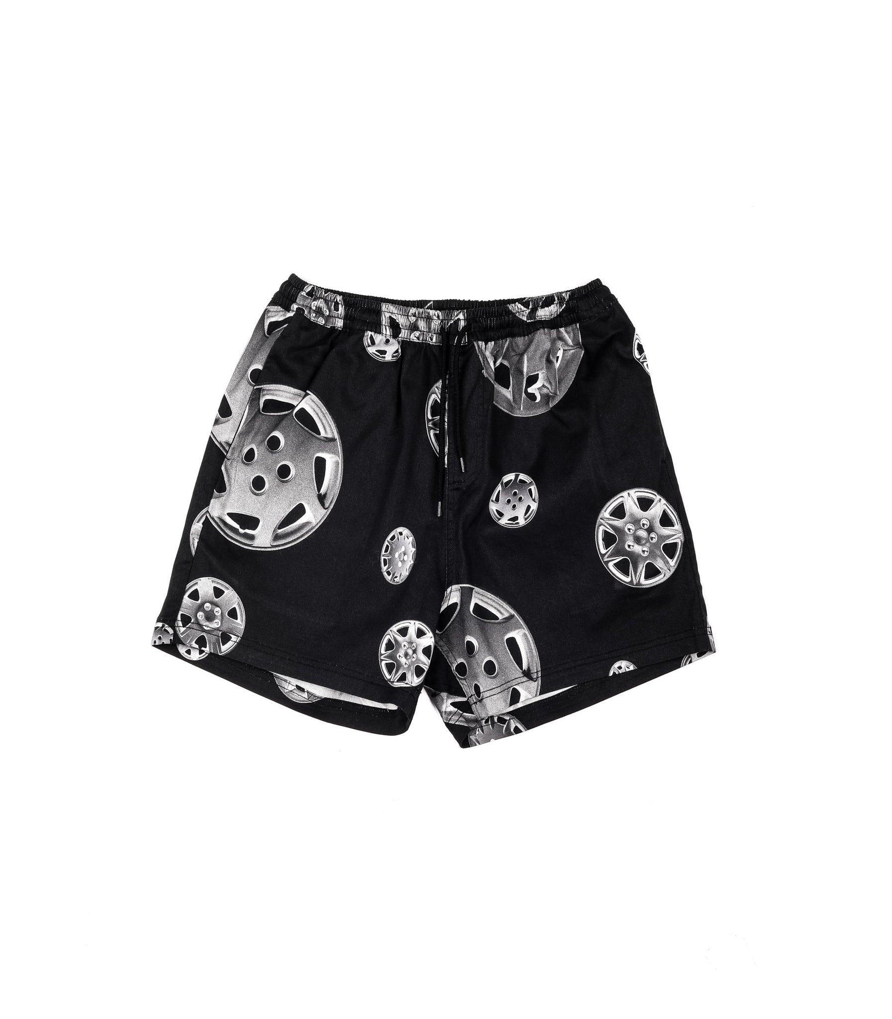 Pantaloni Corti Pleasures Black Roadside Nero Uomo
