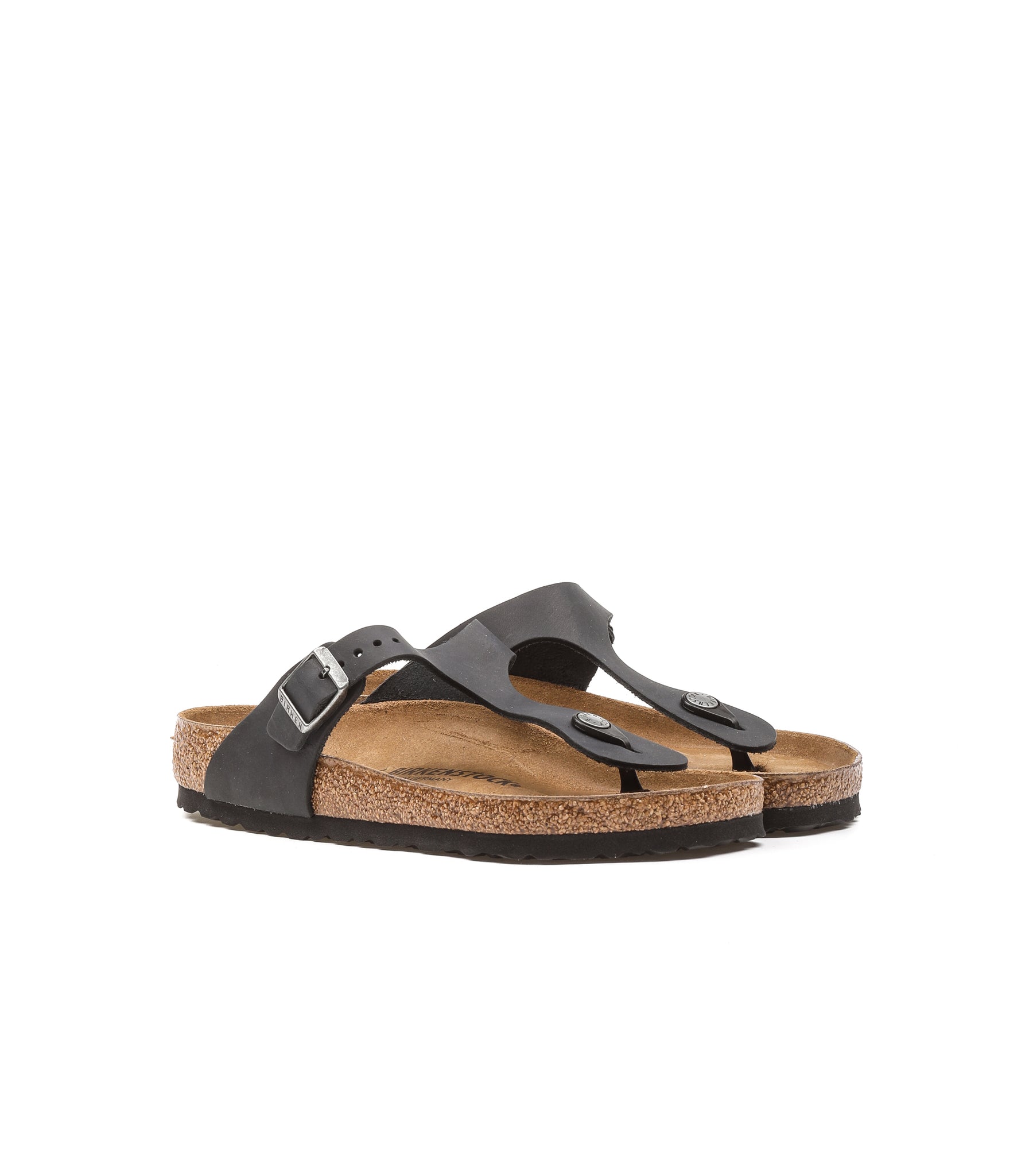 Birkenstock Gizeh Infradito Ingrassato Nero Unisex