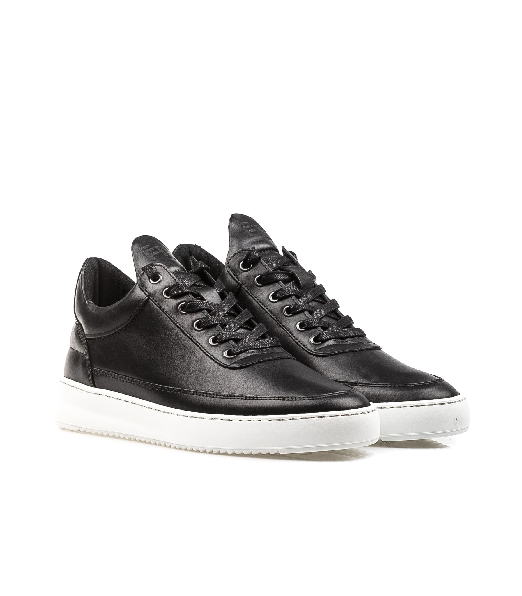 Filling Pieces Low Top Ripple Nappa Black Nero Uomo