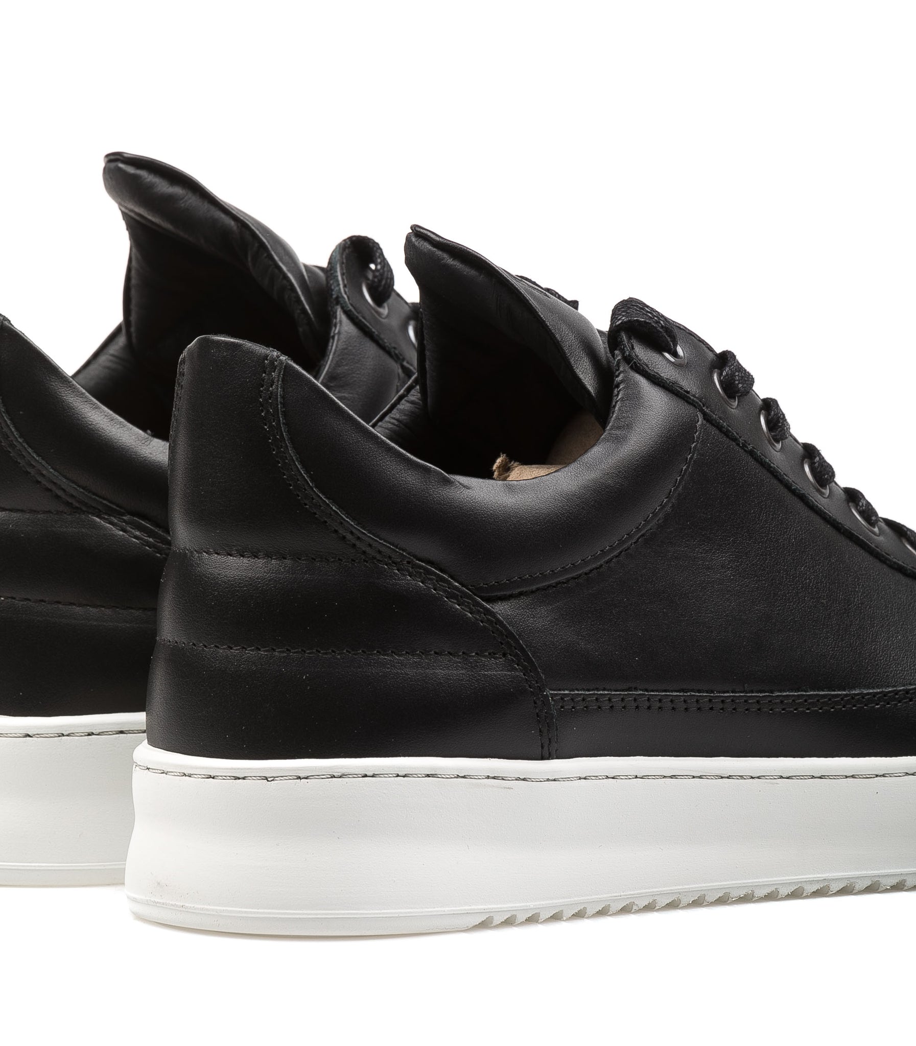 Filling Pieces Low Top Ripple Nappa Black Nero Uomo