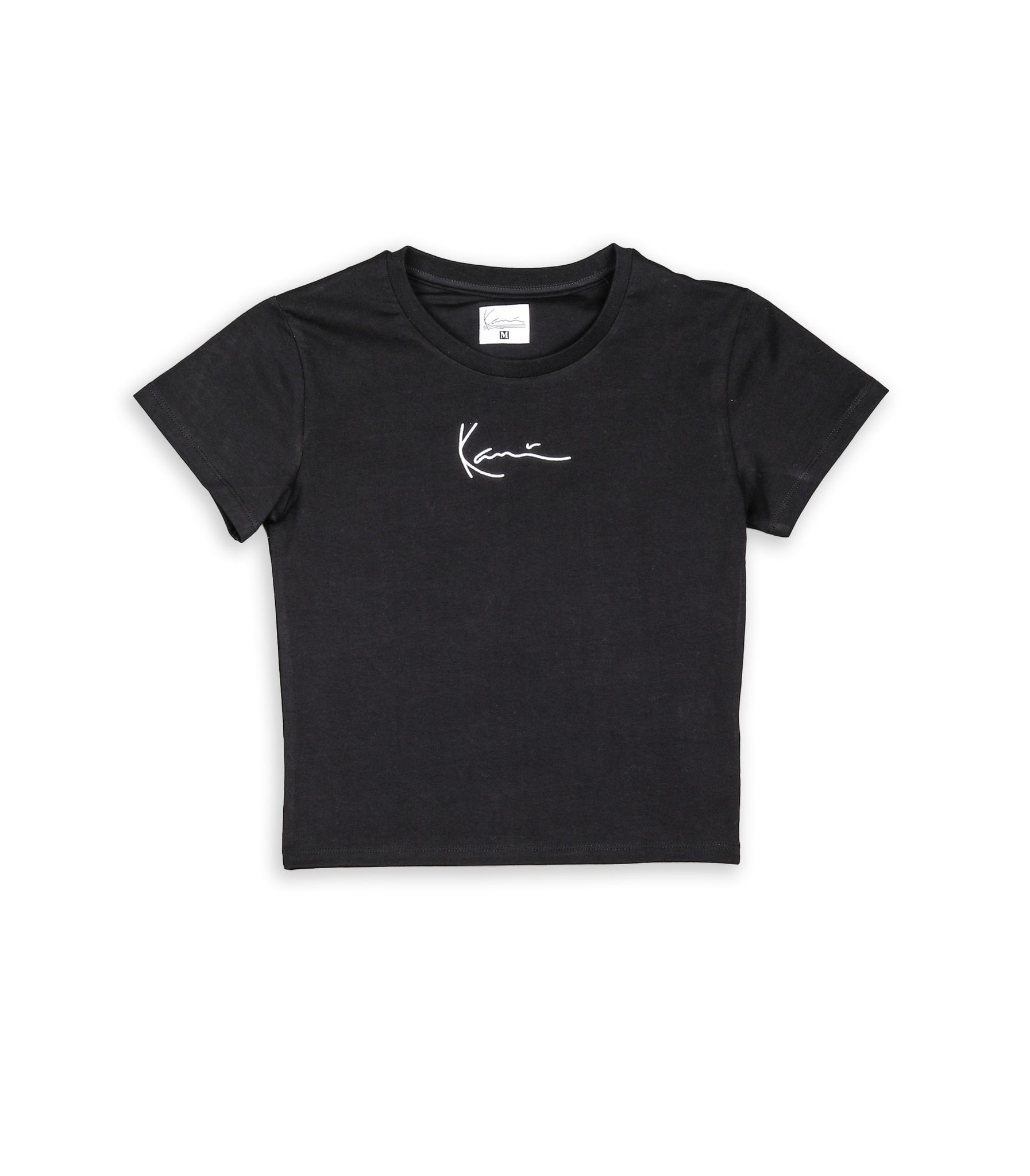 T-Shirt Karl Kani Small Signature Short Tee Black Donna