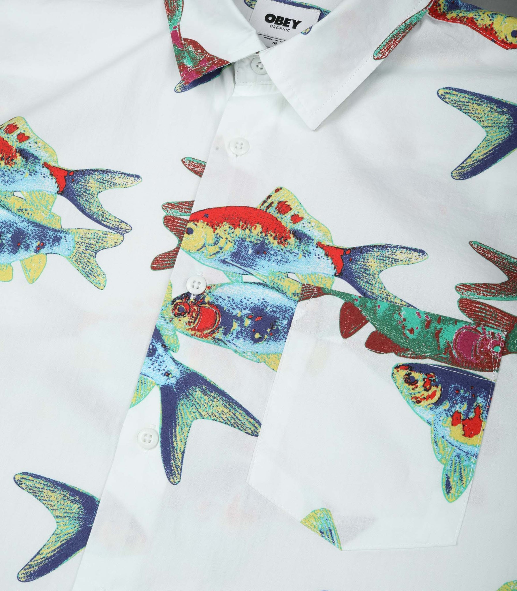 Camicia Obey Fishbowl Woven Bianco