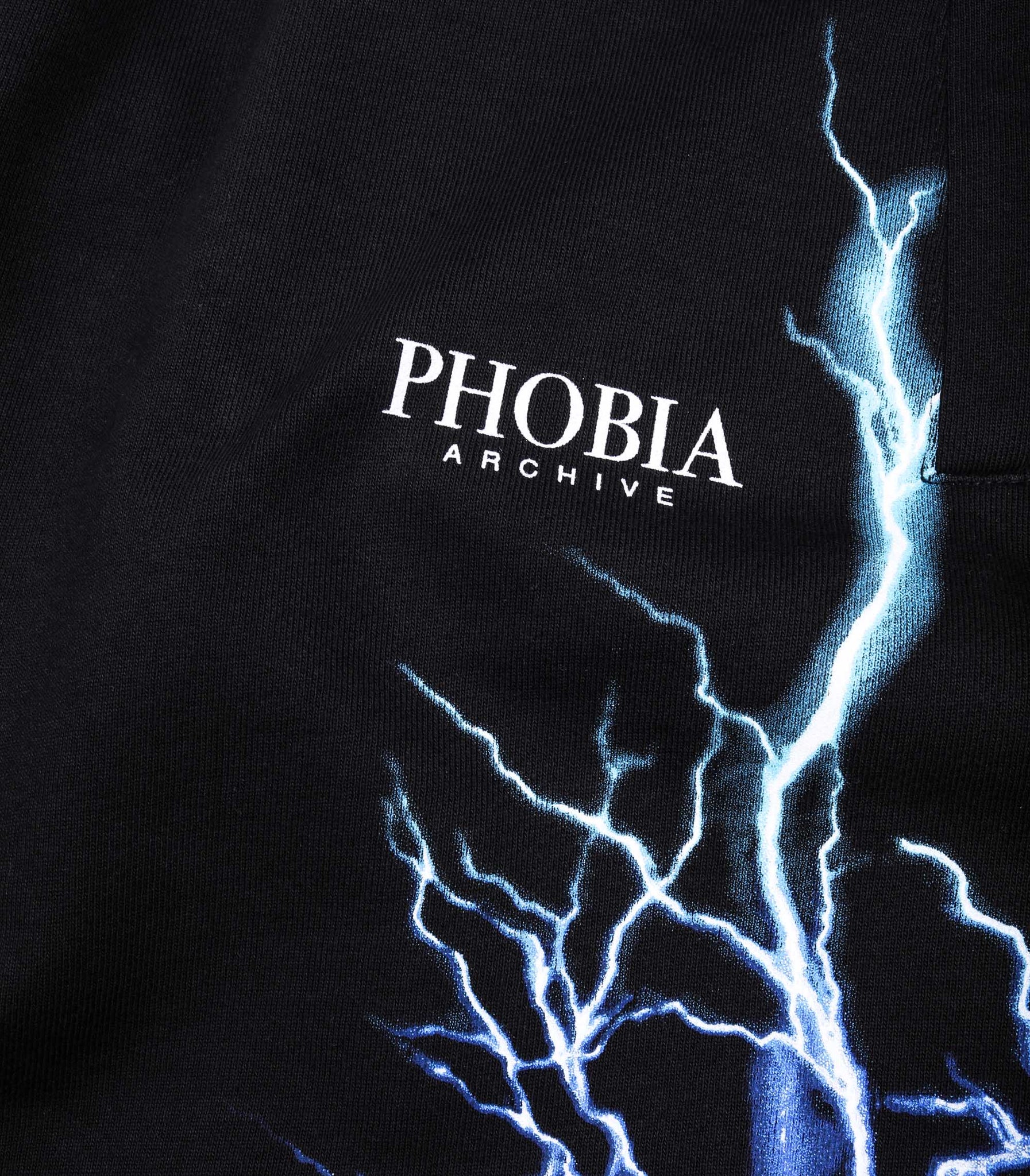 Phobia Black Shorts With Blue And Lightblue Lightning