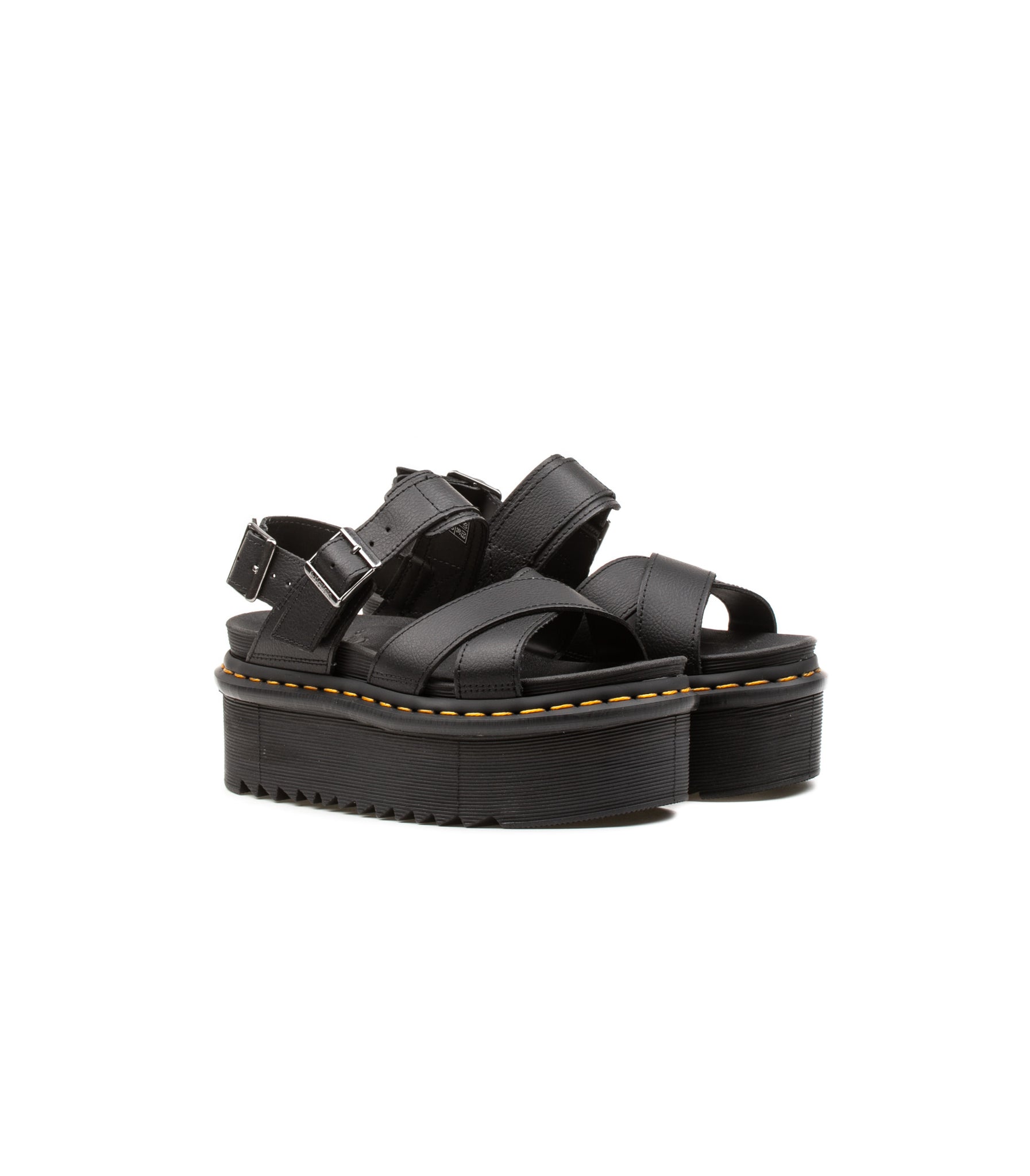 Dr. Martens Sandalo Voss Ii Quad Nero Donna