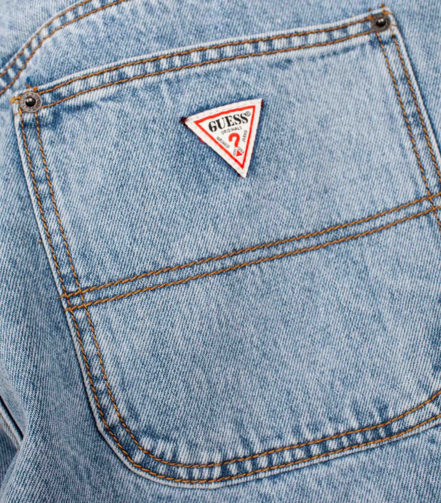 Pantaloni Corti Guess Go Kit Carpenter Short Jeans Blu Chiaro Uomo
